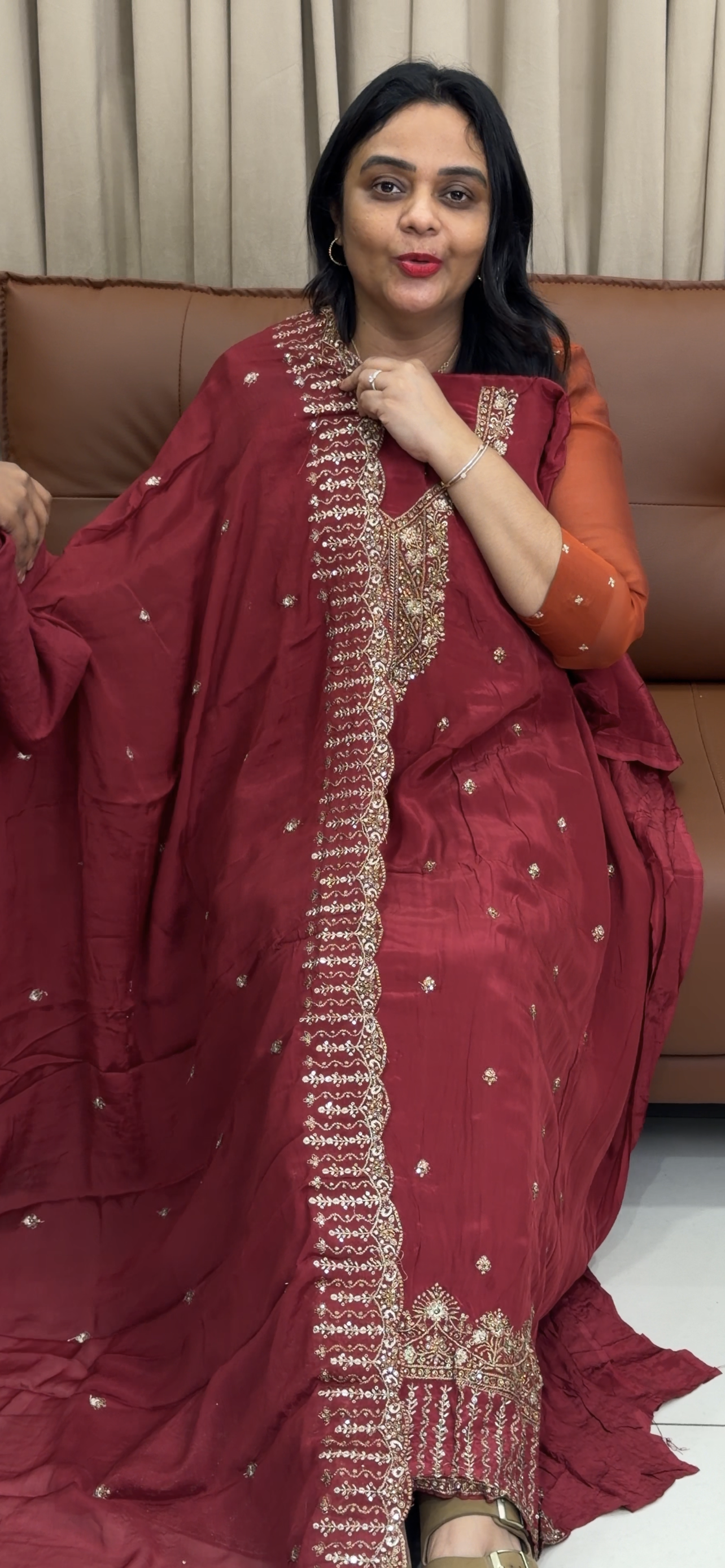 VISCOSE CRAPE UNSTITCHED SALWAR SUITS - IHA 33774