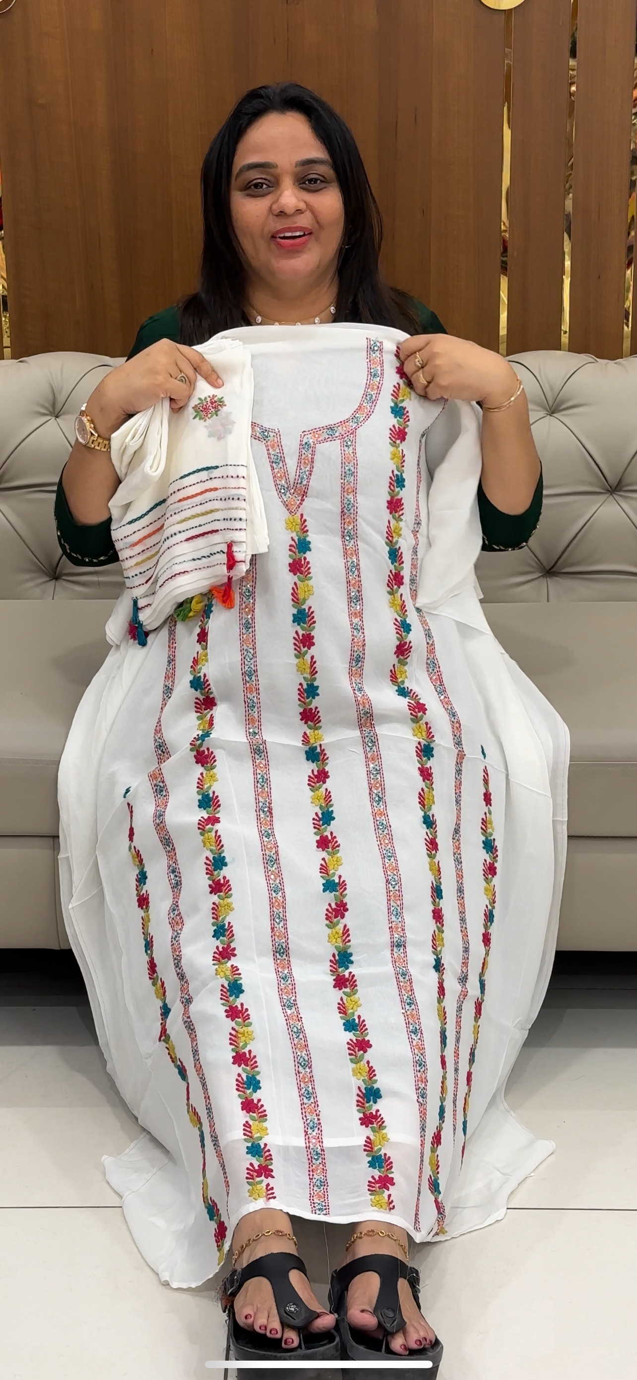 DESIGNER UNSTITCHED SALWAR SUITS - IHA 28584