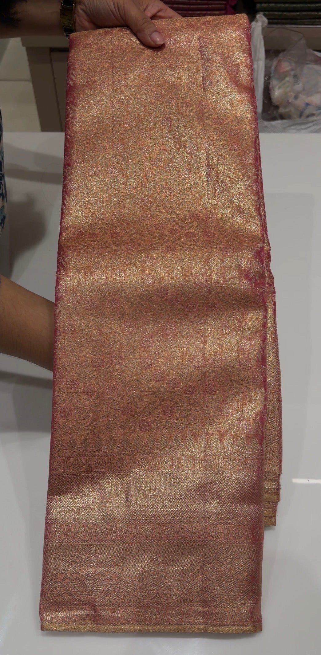 SEMI TISSUE SAREES - IHA 35821