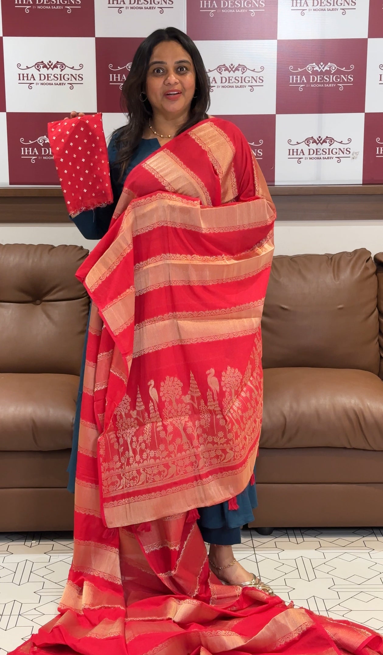 BANARASI TISSUE SAREES -  IHA 27198