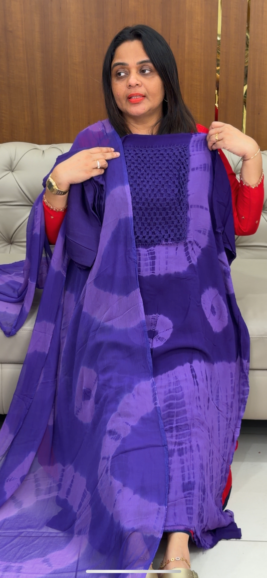 VISCOSE GEORGETTE UNSTITCHED SALWAR SUITS - IHA 29791