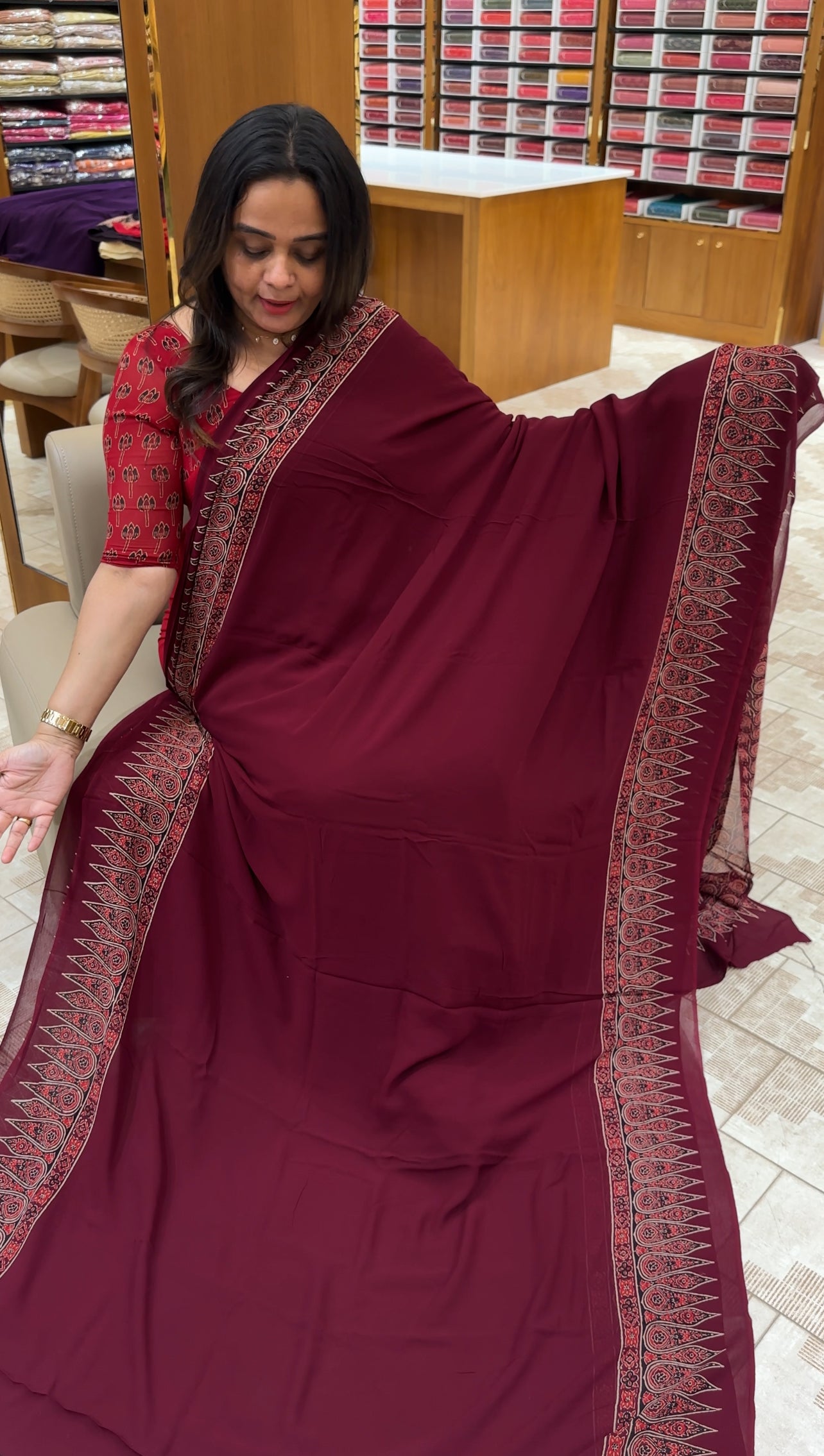 GEORGETTE SAREES - IHA 28225