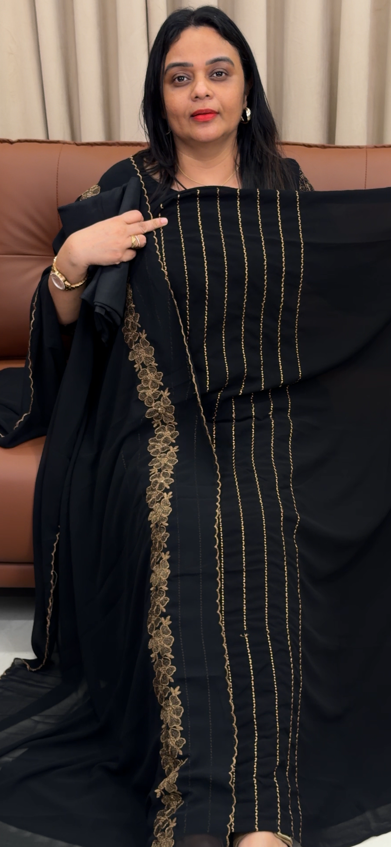 HAND WORKED UNSTITCHED SALWAR SUITS - IHA 33457