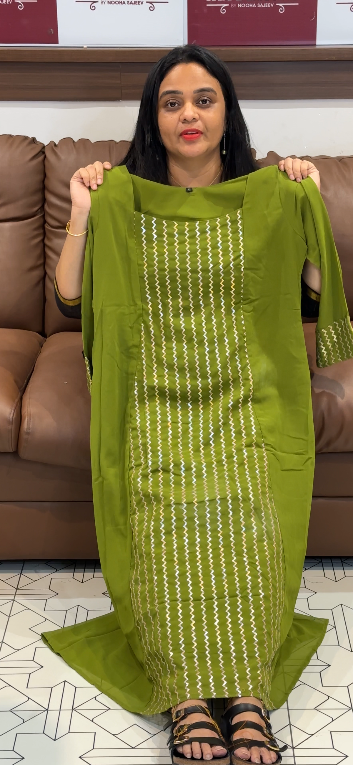 PLATINUM CHIFFON ALINE TOPS - IHA 35535
