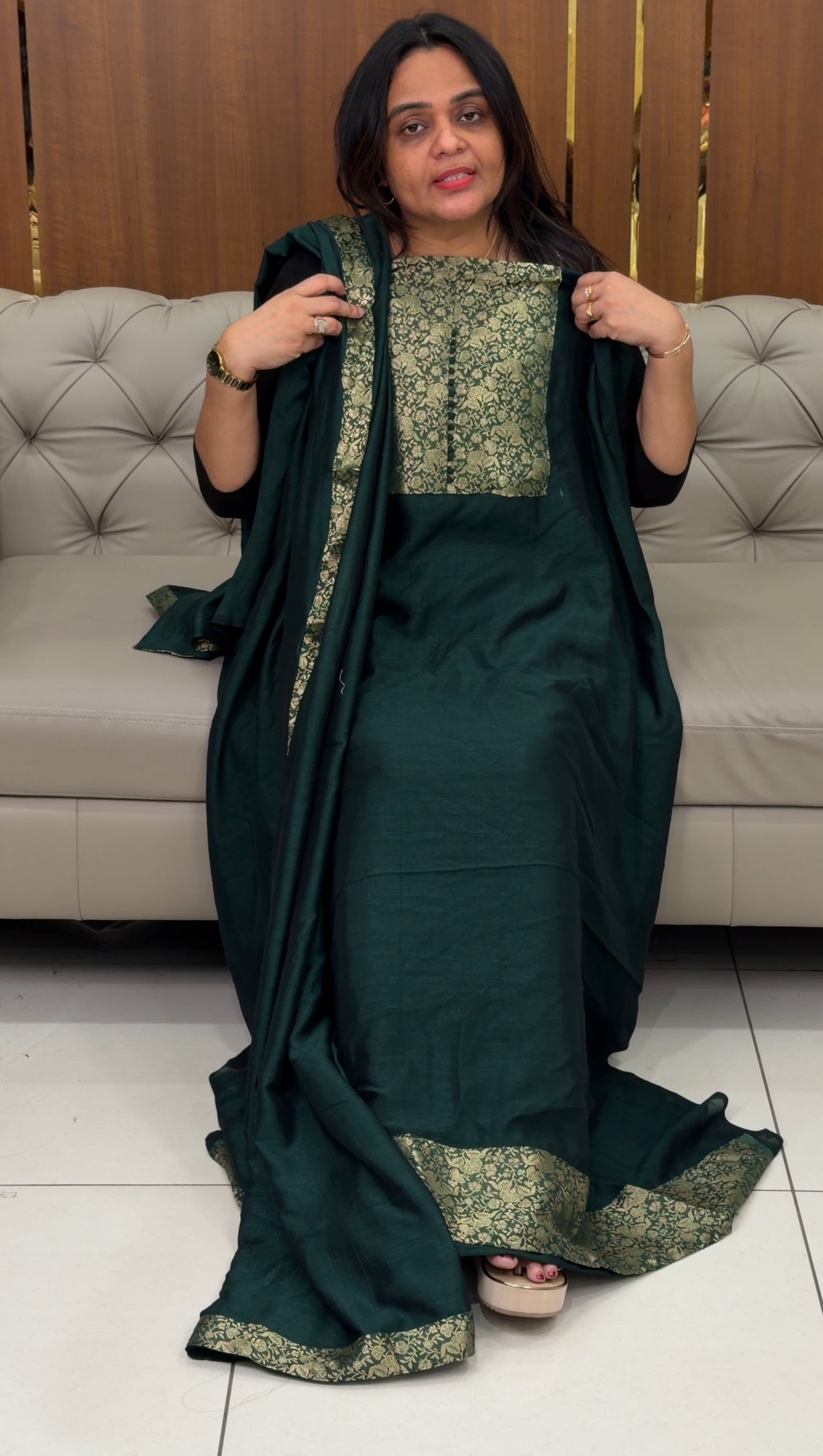 IHA'S IN-HOUSESEMI RAW SILK UNSTITCHED SALWAR SUITS - IHA 29022