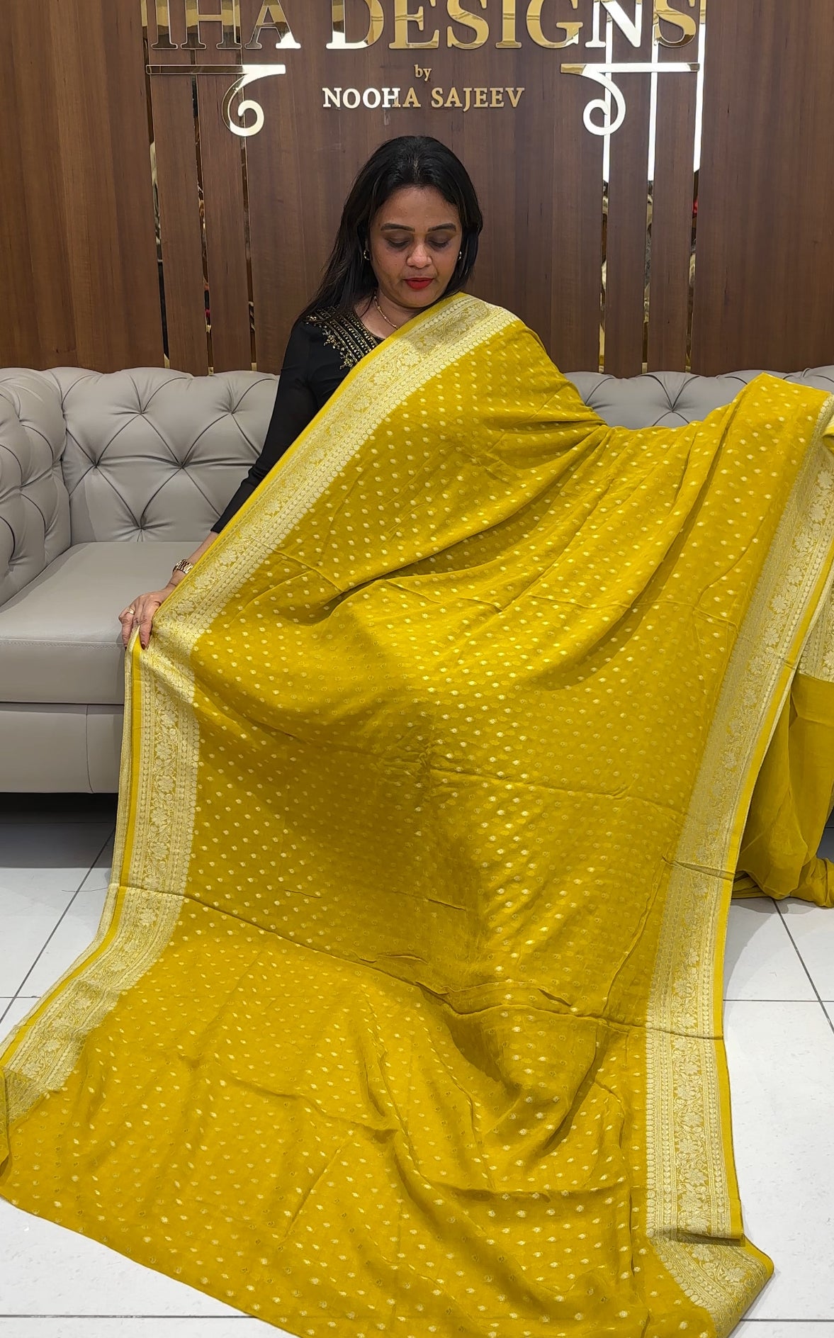 VISCOSE GEORGETTE SAREES - IHA 24343