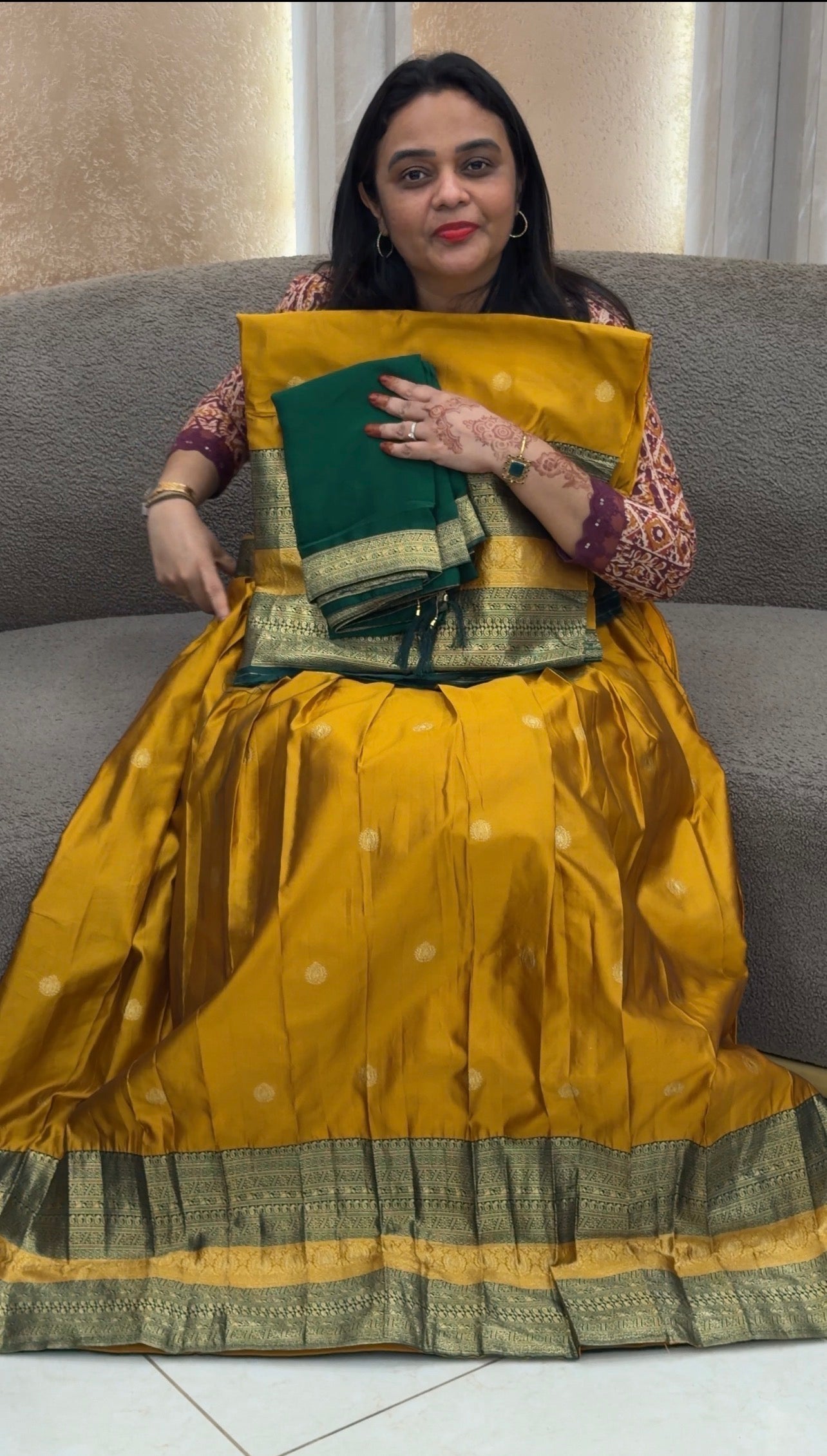 SEMI STITCHED DHAVANI SETS - IHA 33056