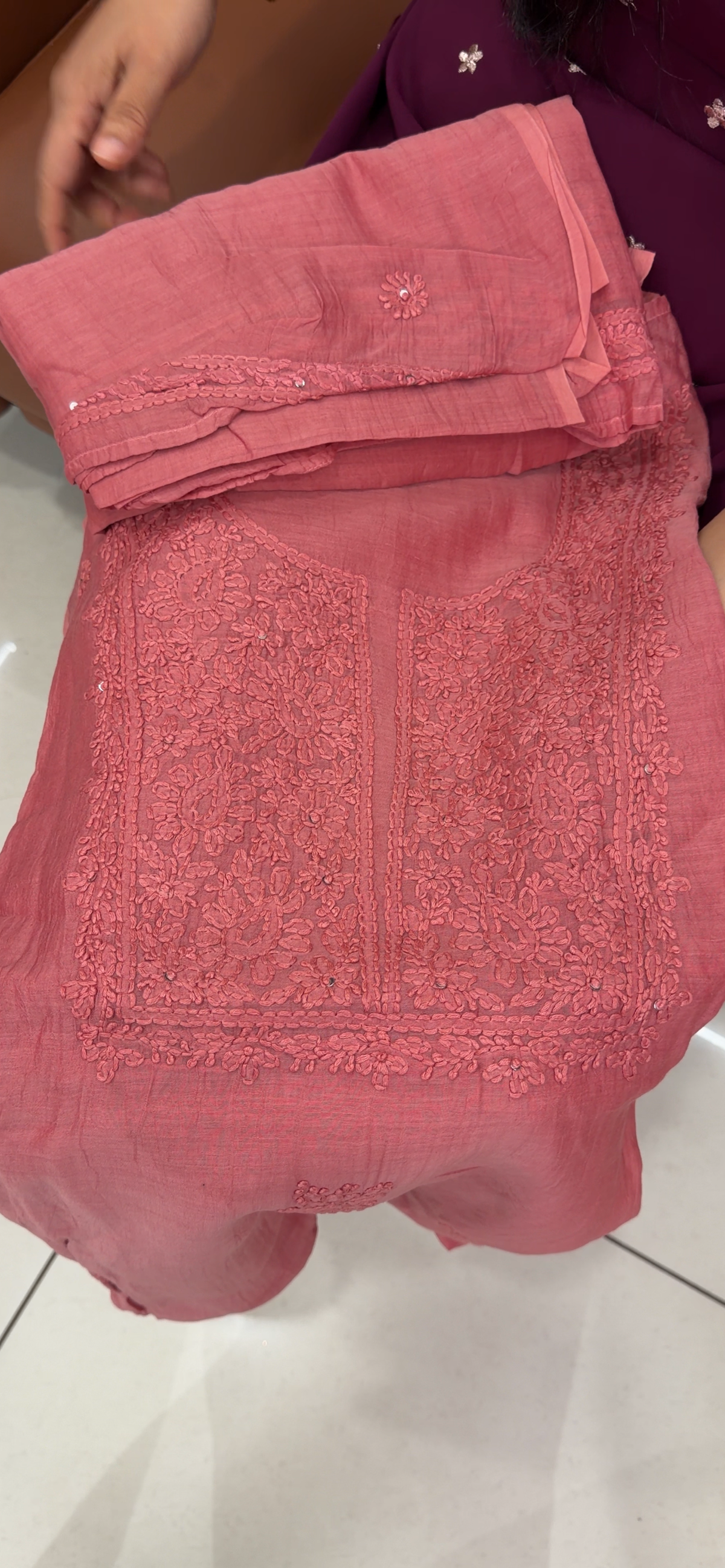CHIKANKARI UNSTITCHED SALWAR SUITS - IHA 35801