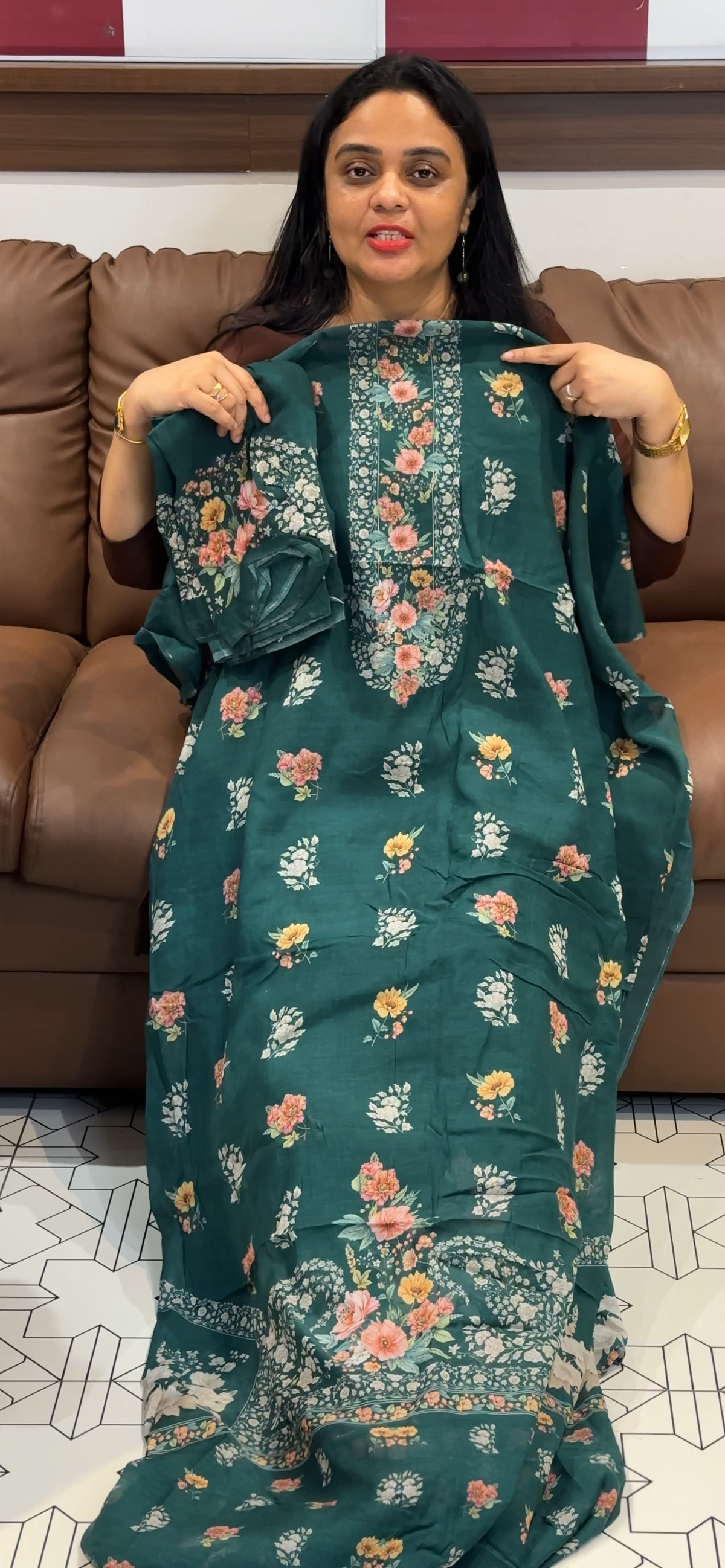 MUSLIN SILK UNSTITCHED SALWAR SUITS - IHA 35561
