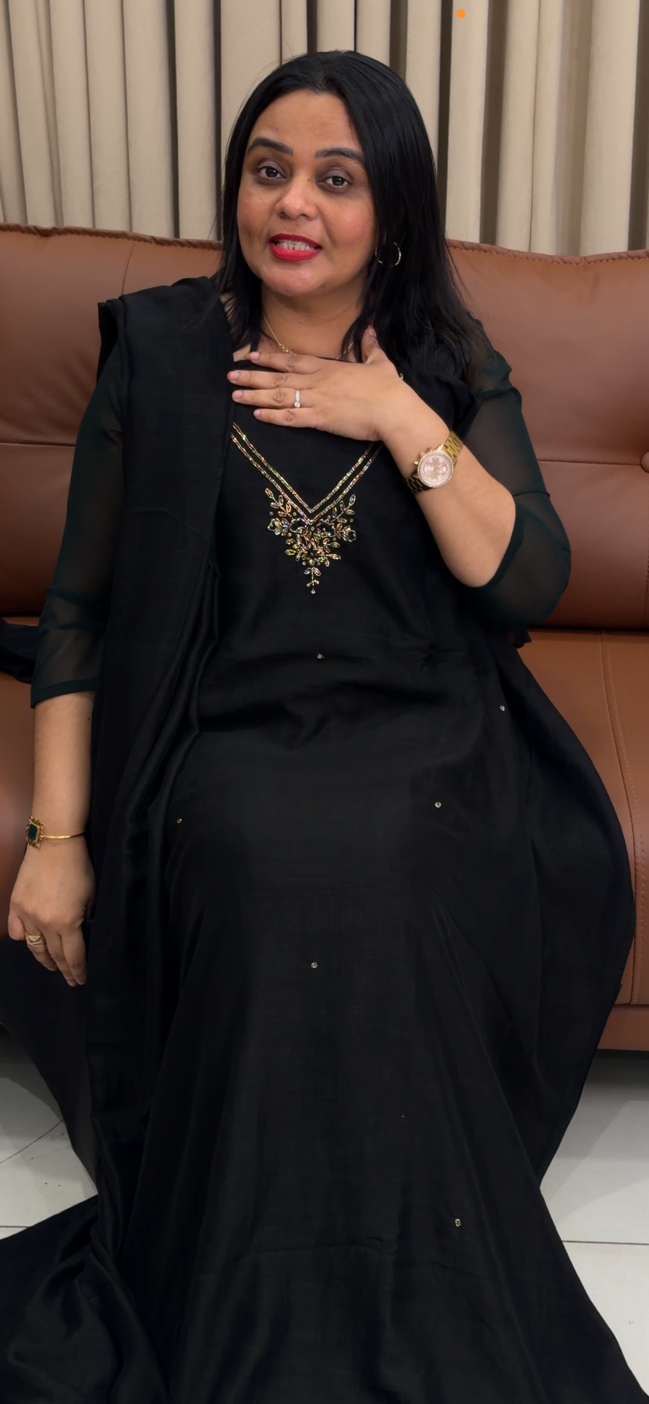 HANDWORKED UNSTITCHED SALWAR SUITS - IHA 34714