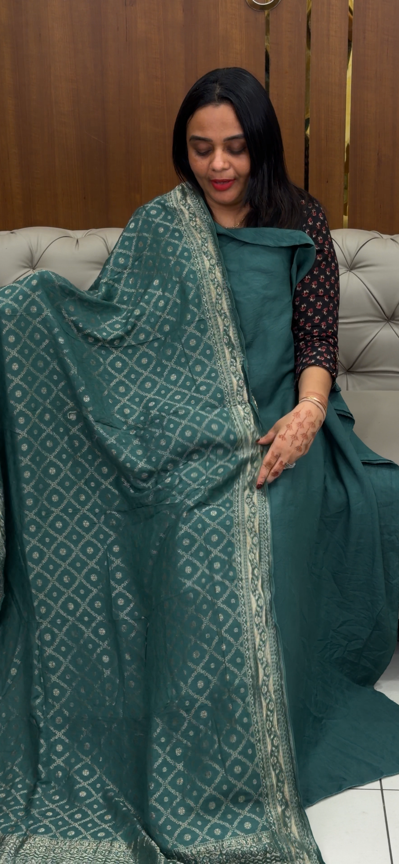 SEMI BANARASI UNSTITCHED SALWAR SUITS - IHA 31849