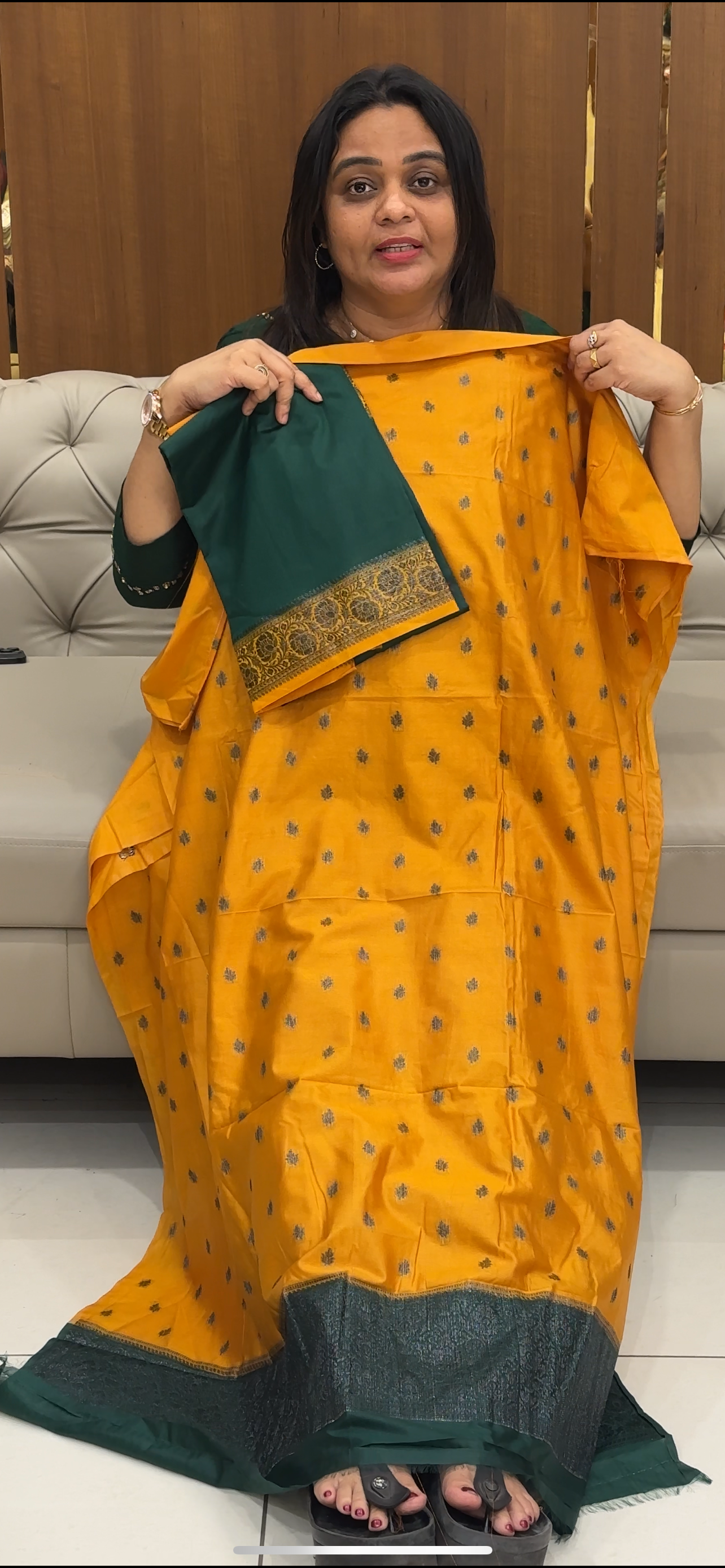 BANARASI TUSSUR UNSTITCHED SALWAR SUITS - IHA 28544