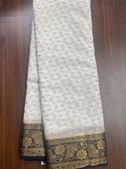 GEORGETTE BANARASI  SAREES - IHA 18502