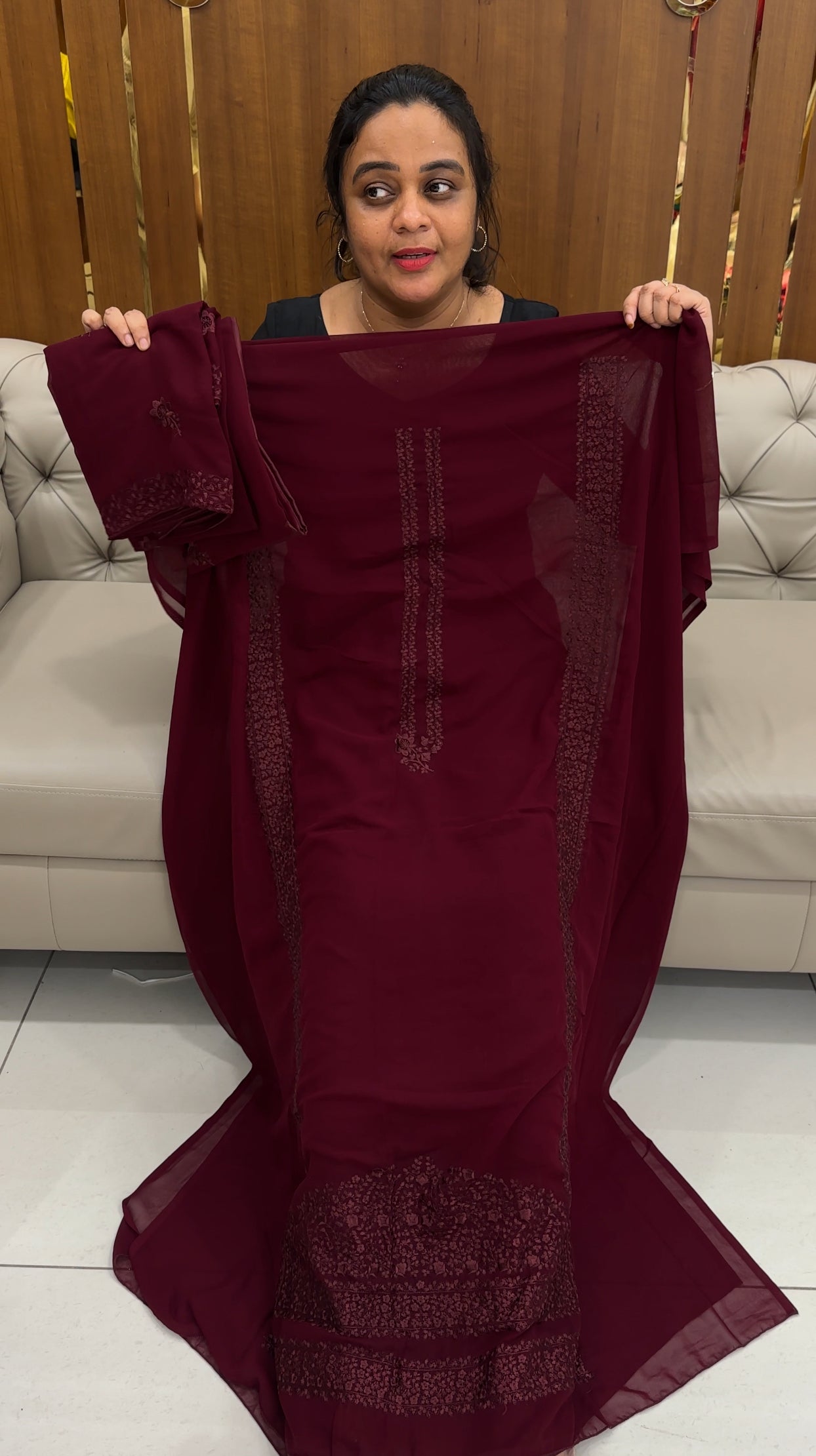 SEMI PARTY WEAR UNSTITCHED SALWAR SUITS - IHA 26742