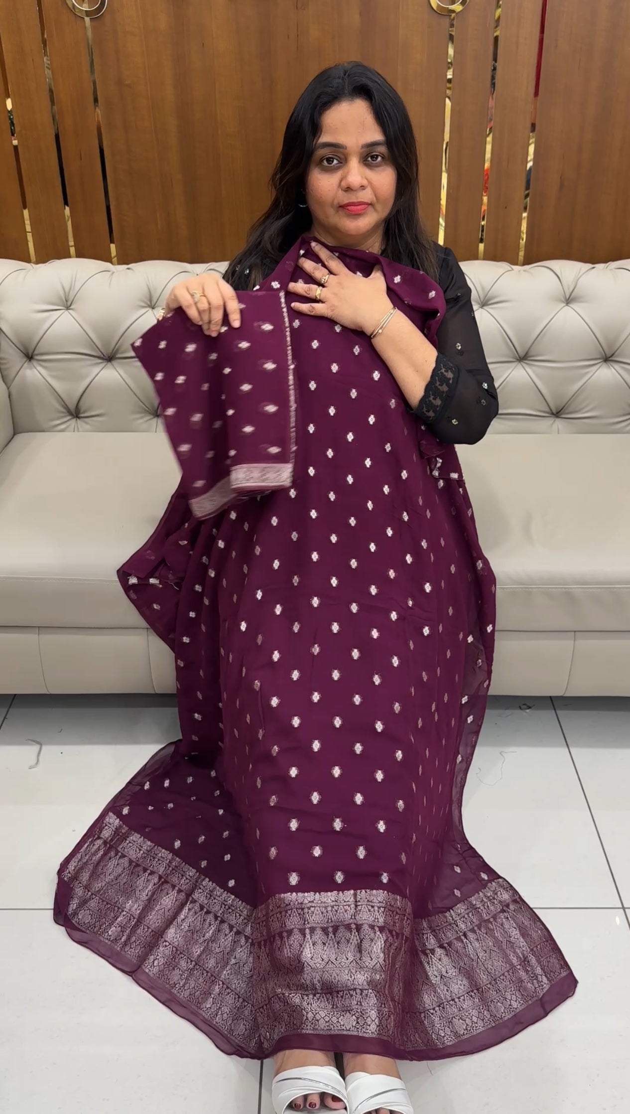 BANARASI UNSTITCHED SALWAR SUITS - IHA 28411