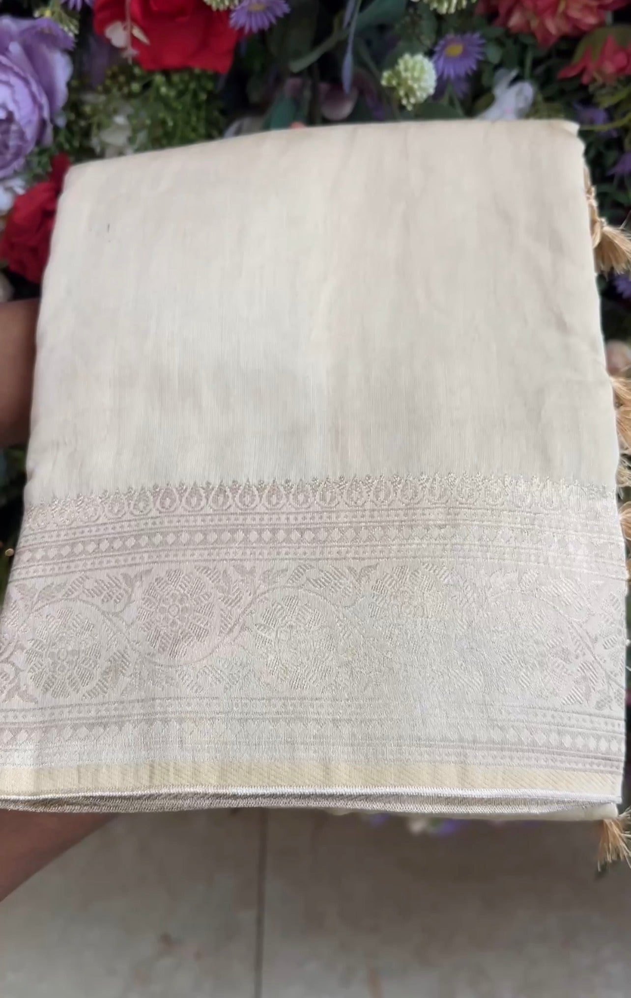 VISCOSE GEORGETTE BANARASI SAREES - IHA 34445