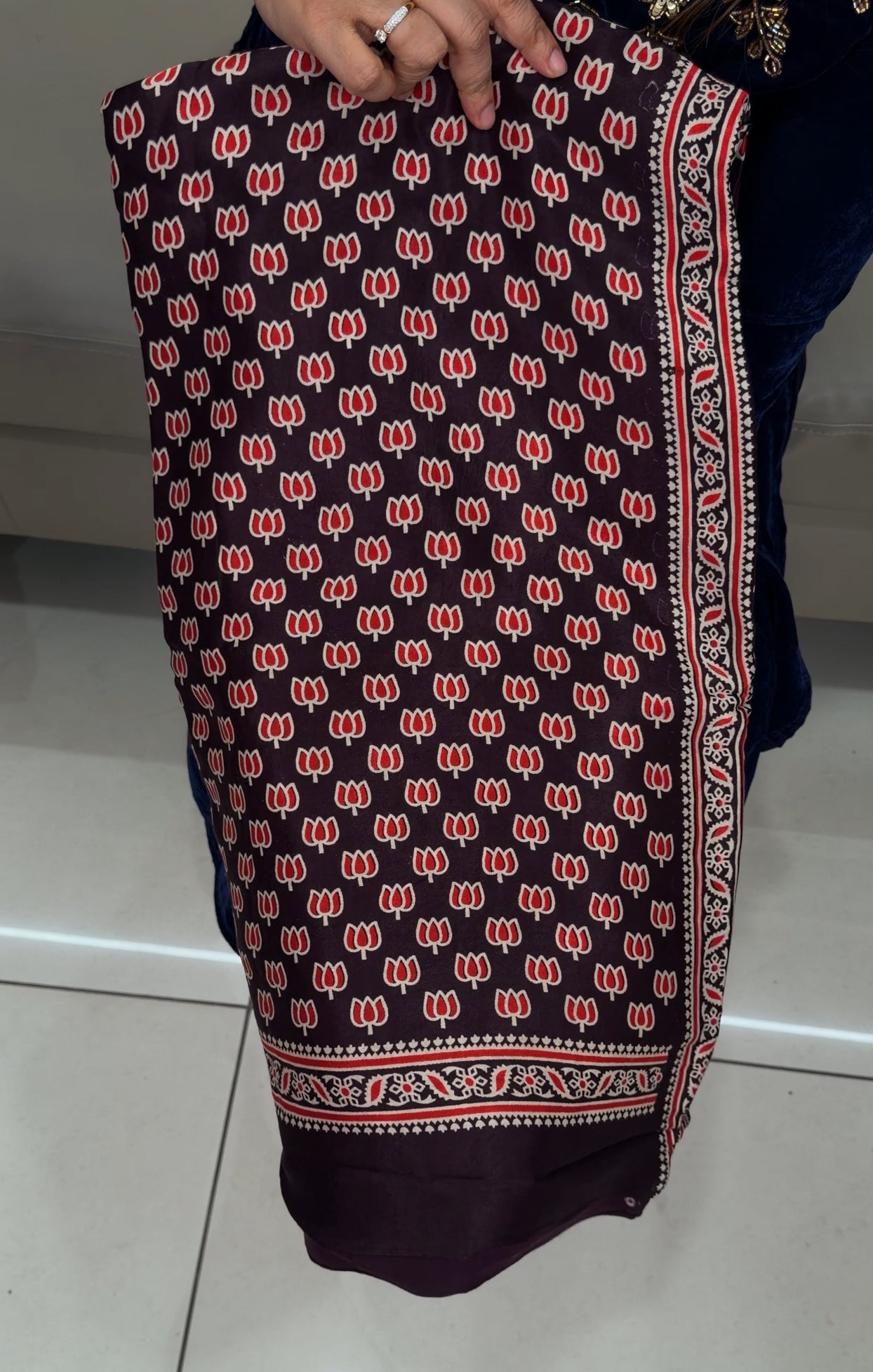 AJRAKH PRINTED SAREES - IHA 29834