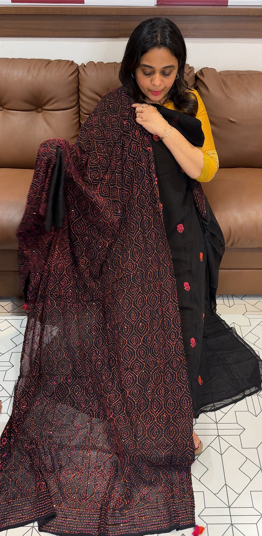 GEORGETTE UNSTITCHED SALWAR SUITS - IHA 26717