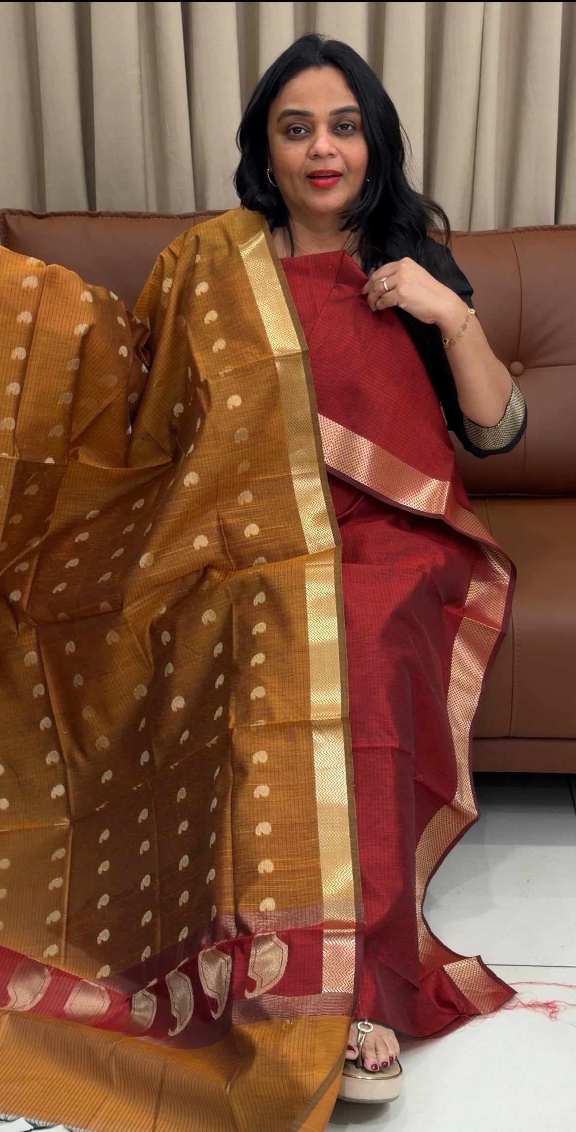 MUL CHANDERI UNSTITCHED SALWAR SUITS - IHA 33338