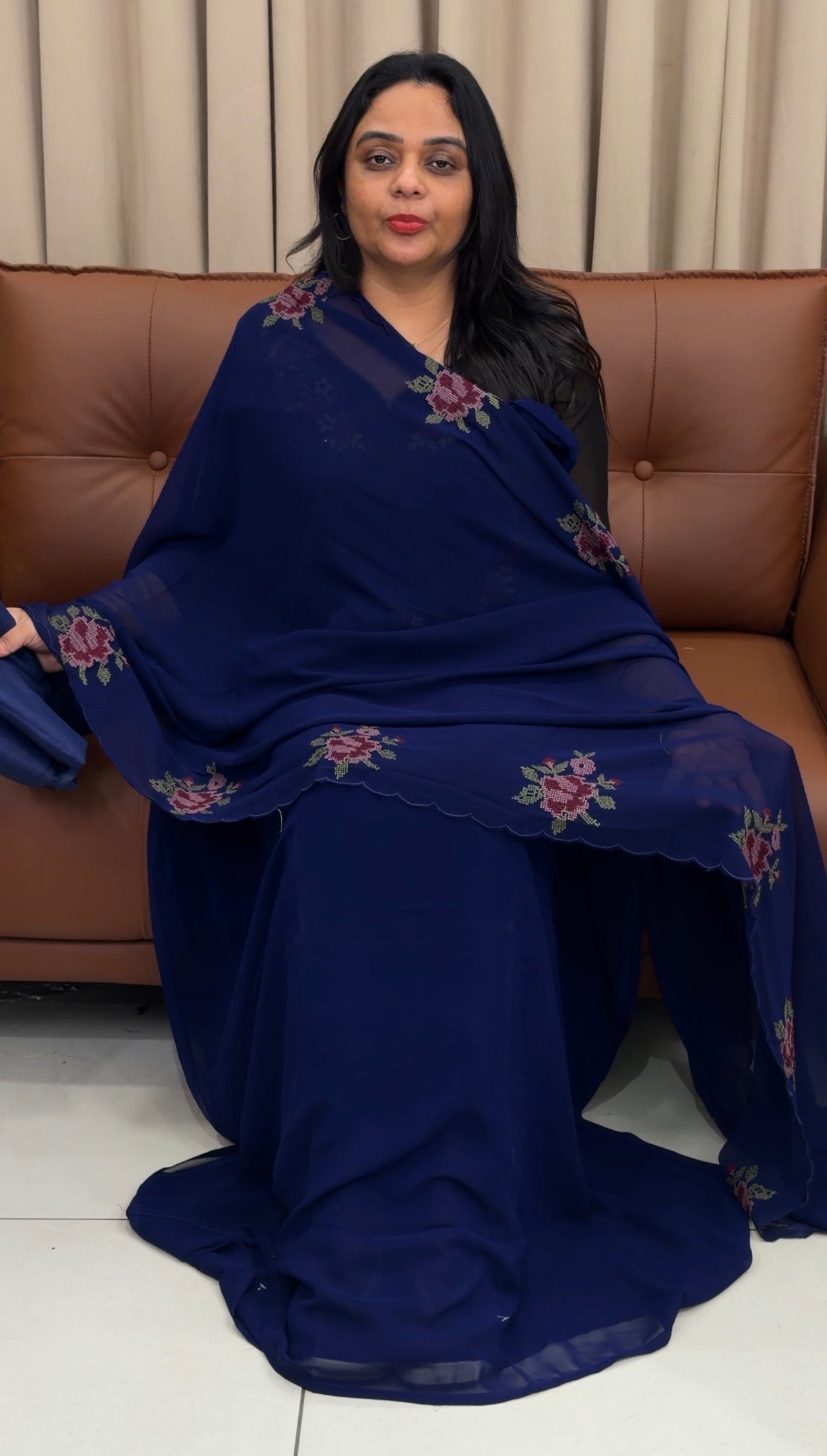 FAUX GEORGETTE UNSTITCHED SALWAR SUITS - IHA 33450