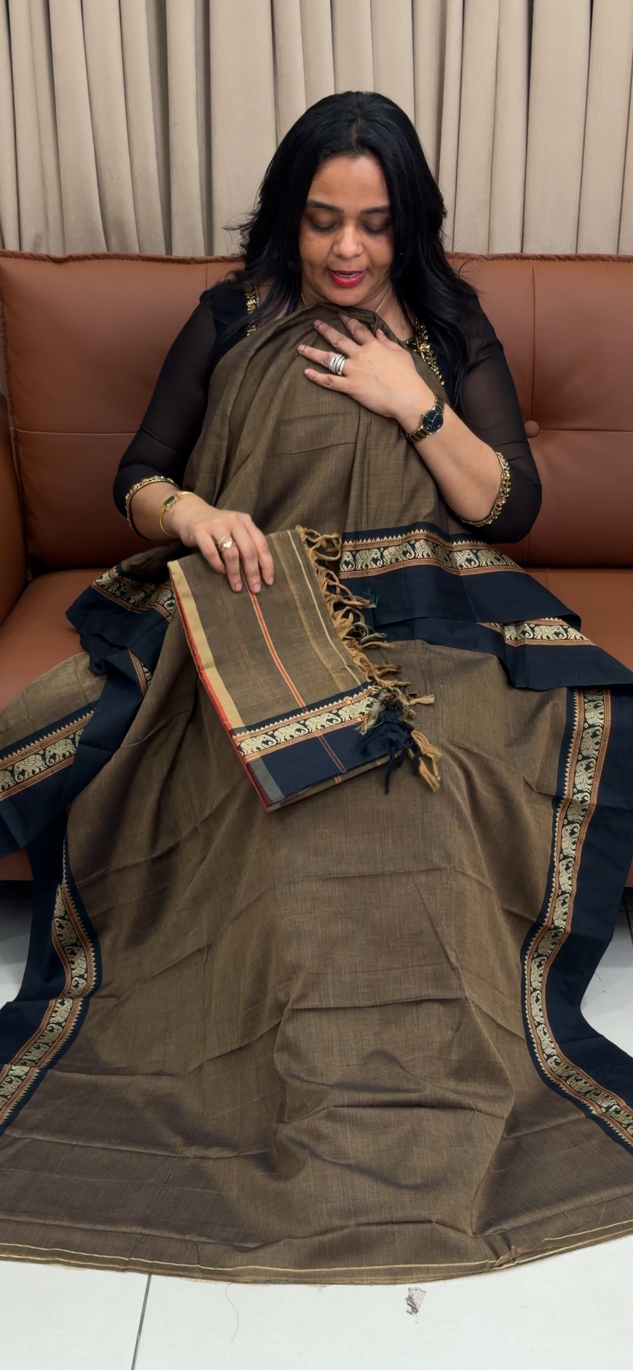 HANDLOOM COTTON UNSTITCHED SALWAR SUITS - IHA 35043