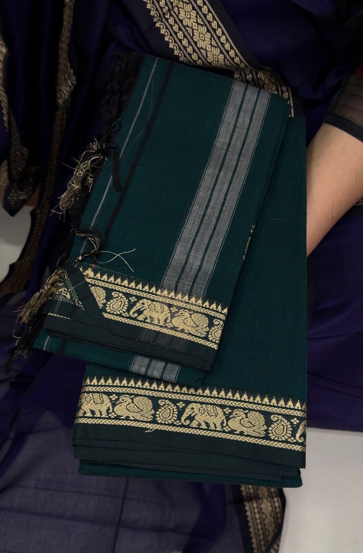 HANDLOOM COTTON UNSTITCHED SALWAR SUITS - IHA 34198