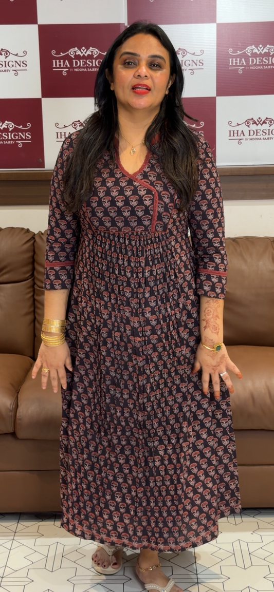 IHA'S IN-HOUSE COTTON LONG ALINE TOPS -  IHA 33108
