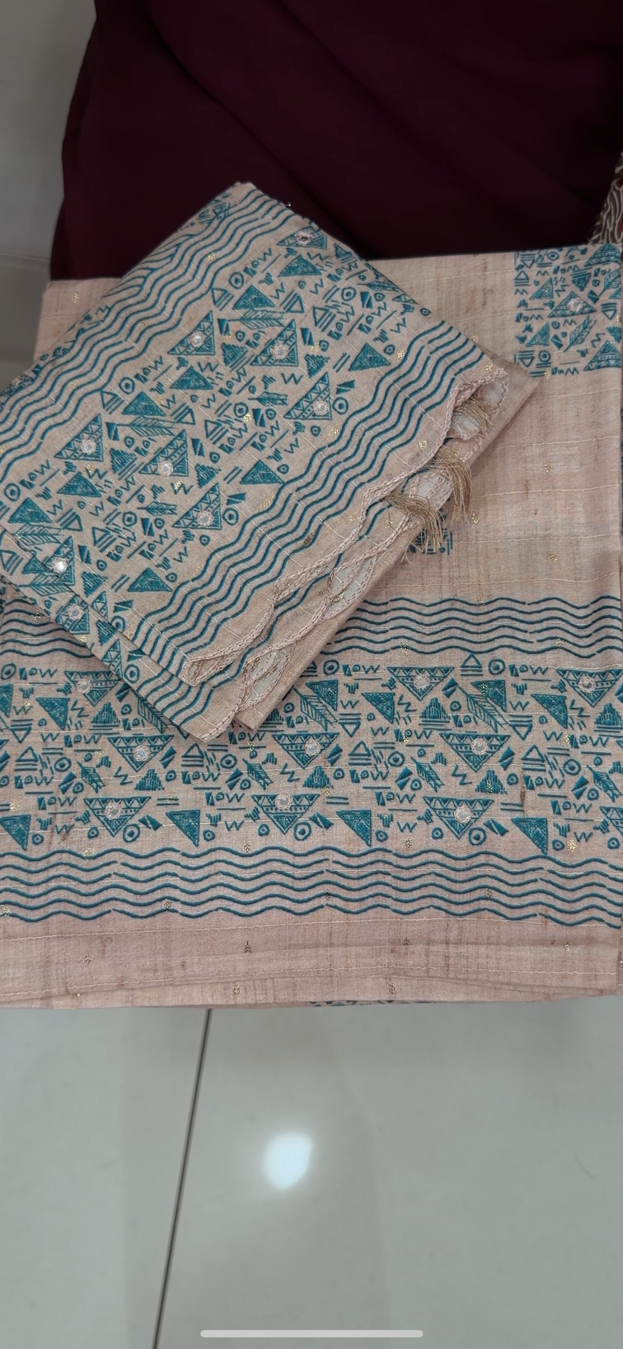 SEMI TUSSUR UNSTITCHEED SALWAR SUITS - IHA 29215