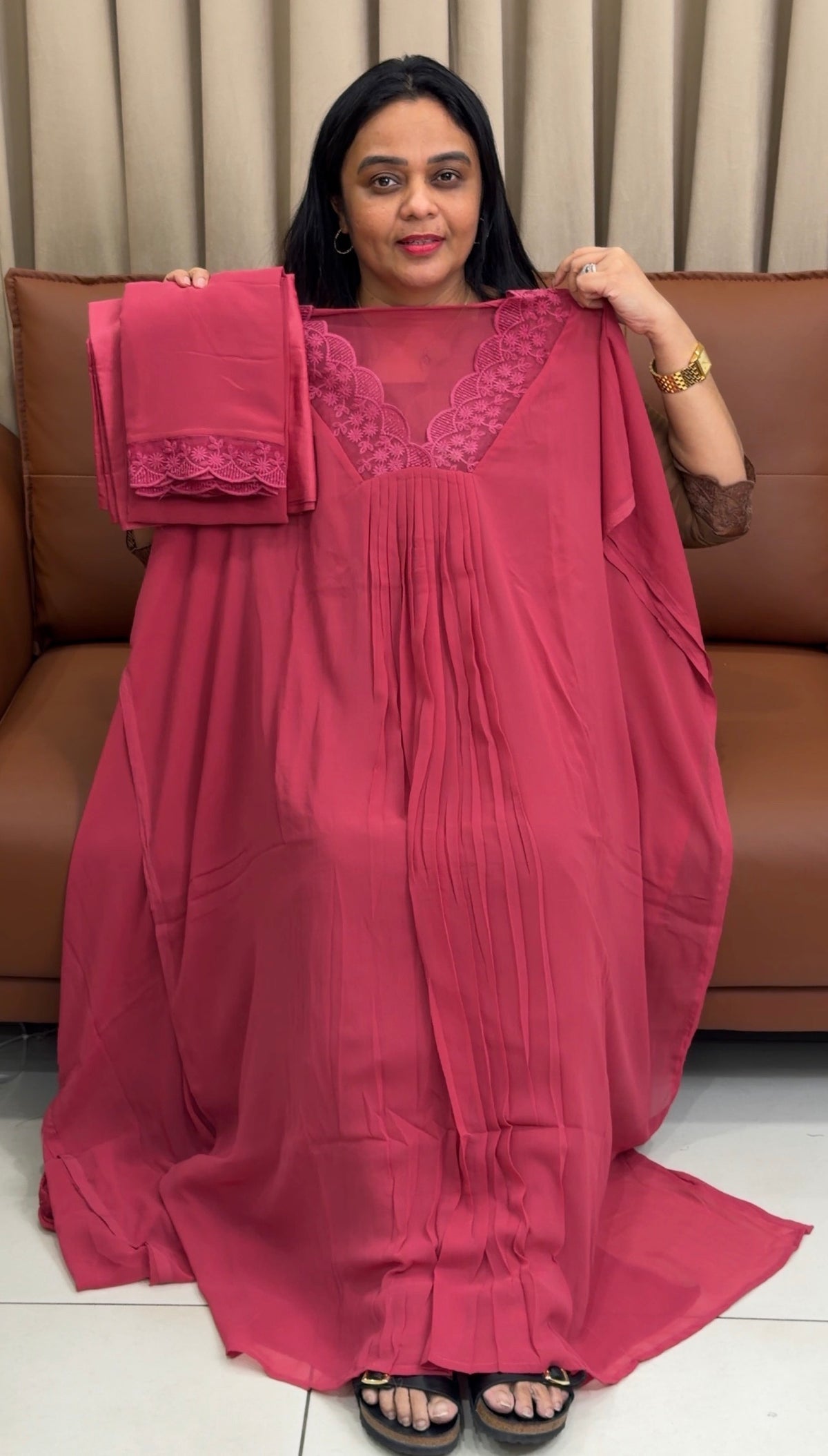 FAUX GEORGETTE UNSTITCHED SALWAR SUITS - IHA 35299
