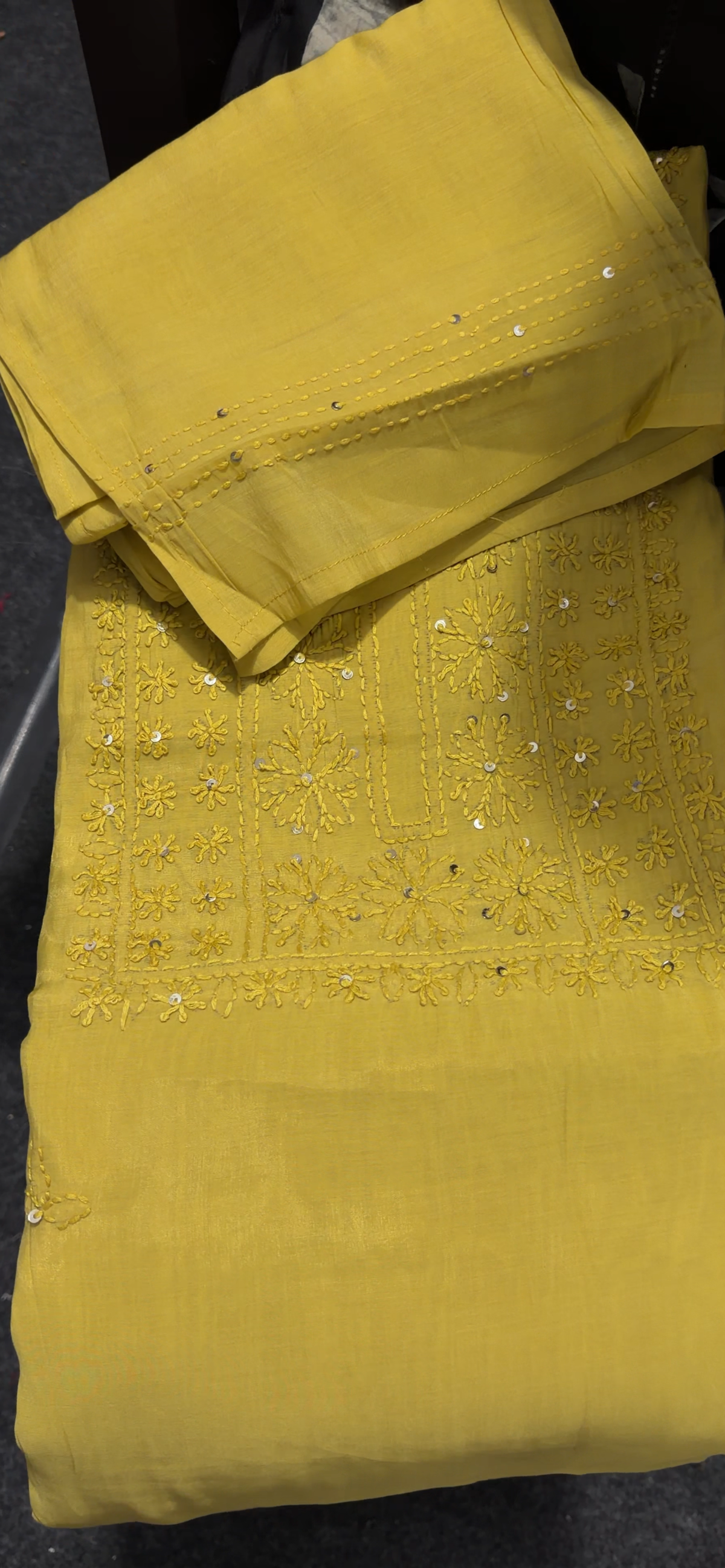 LUCKNOWI CHIKANKARI UNSTITCHED SALWAR SUITS - IHA 36049
