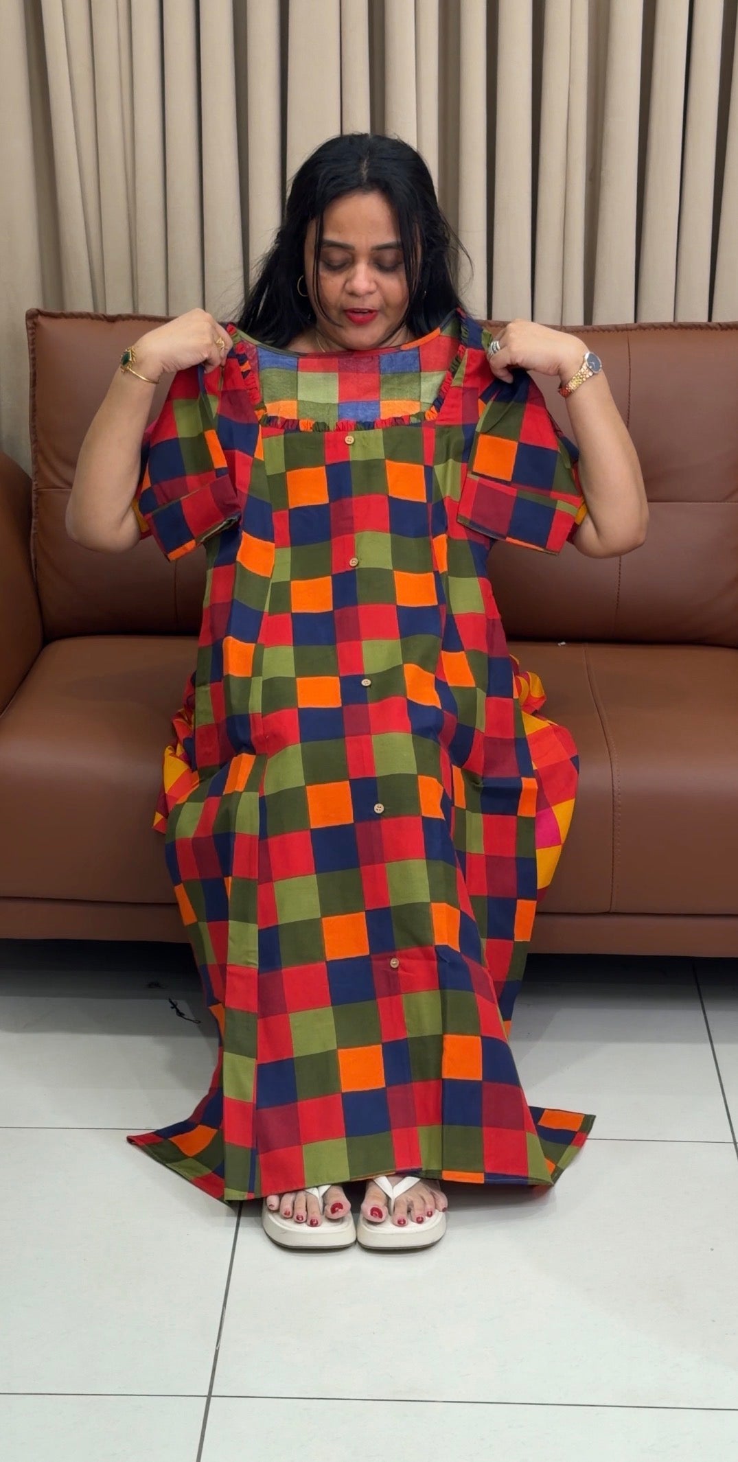 IHA'S IN-HOUSE CHECK FROCKS - IHA 34593
