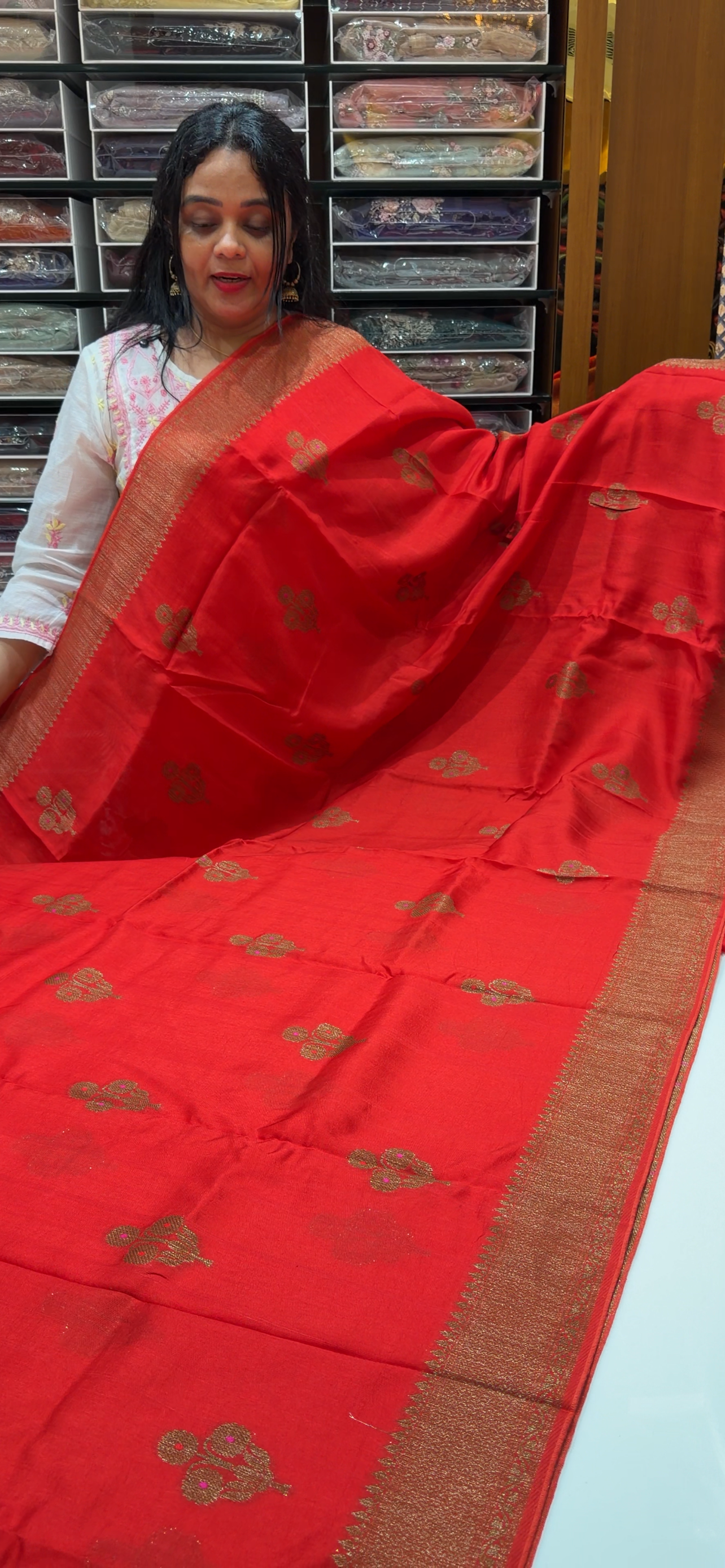 SEMI DUPION SAREES - IHA 34576