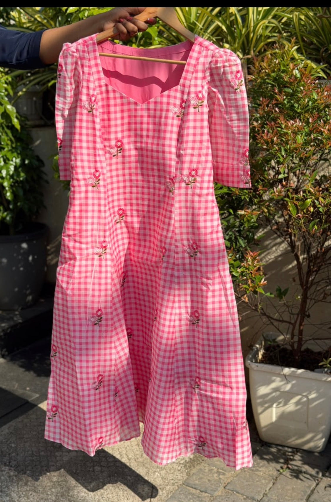 IHA'S IN-HOUSE MUL CHANDERI FROCKS - IHA 35699