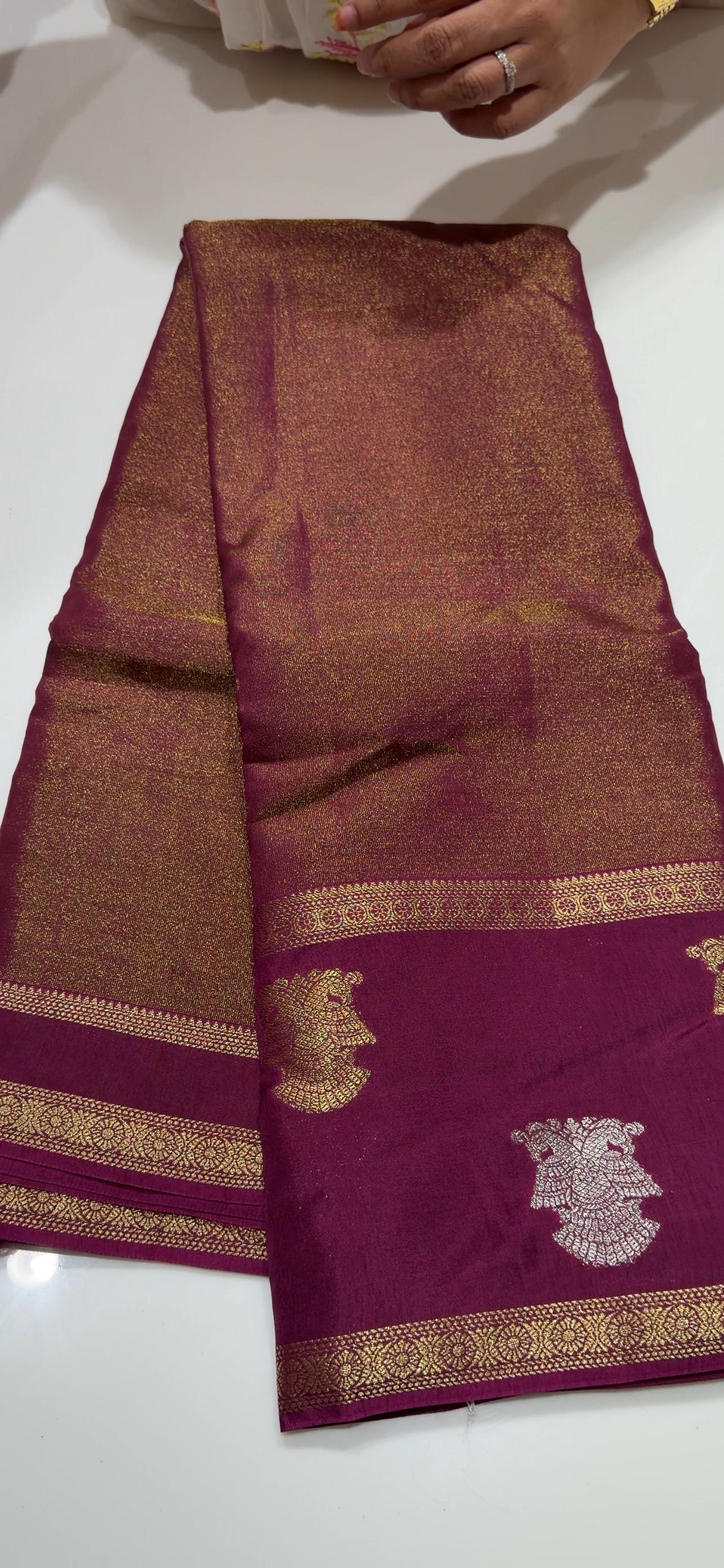 BANARASI TISSUE SAREES - IHA 34538