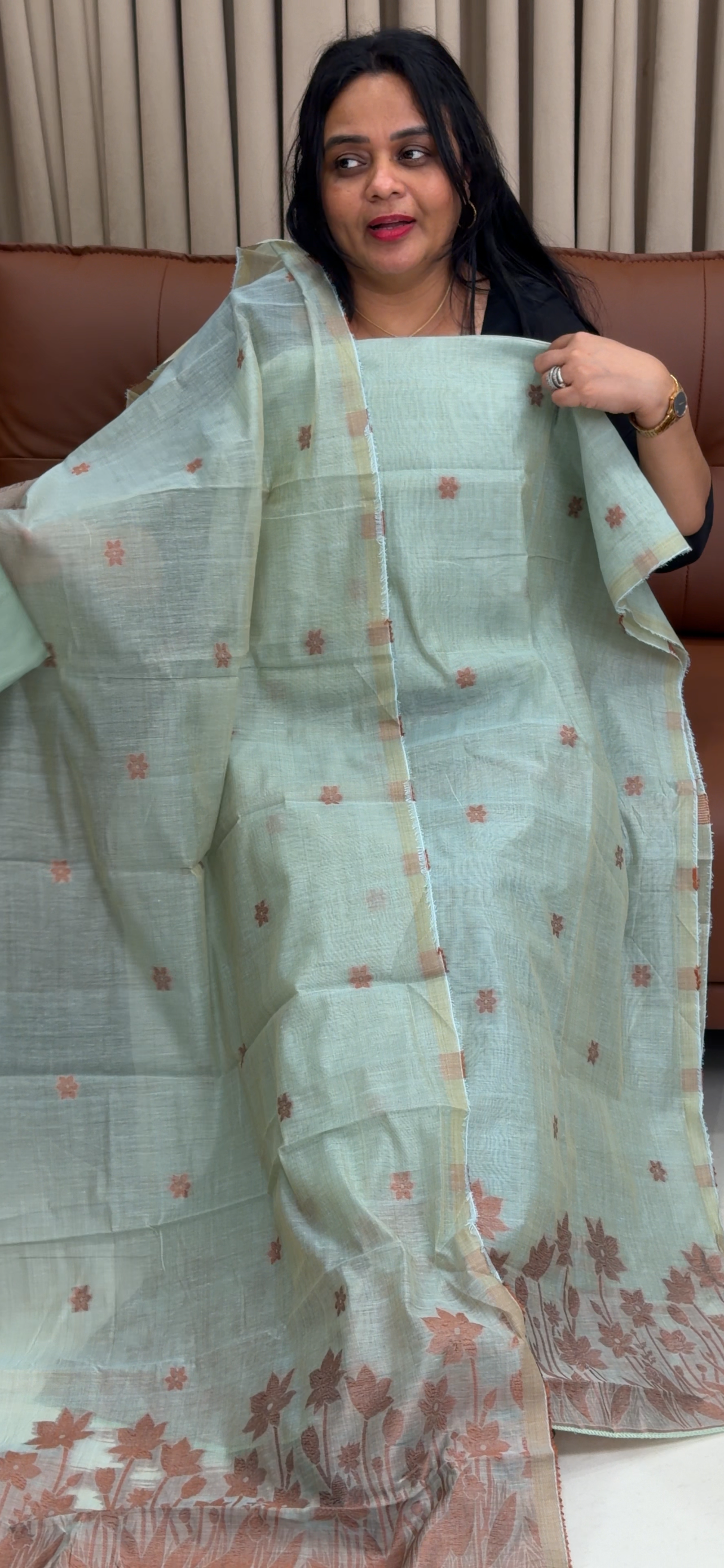 JAMDANI UNSTITCHED SALWAR SUITS - IHA 34596