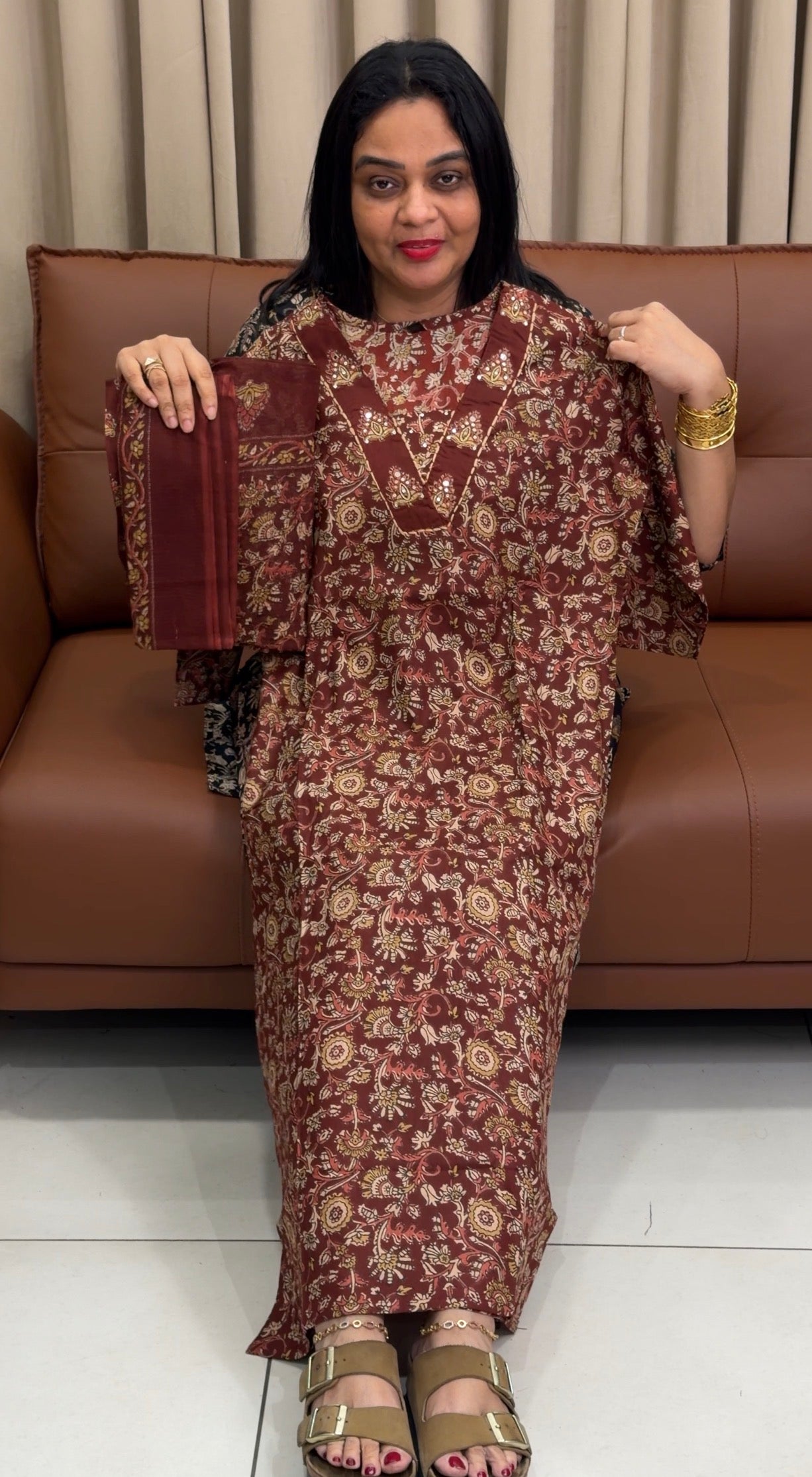 IHA'S IN-HOUSE PRINTED COTTON TOP,BOTTOM AND DUPATTA - IHA 33744