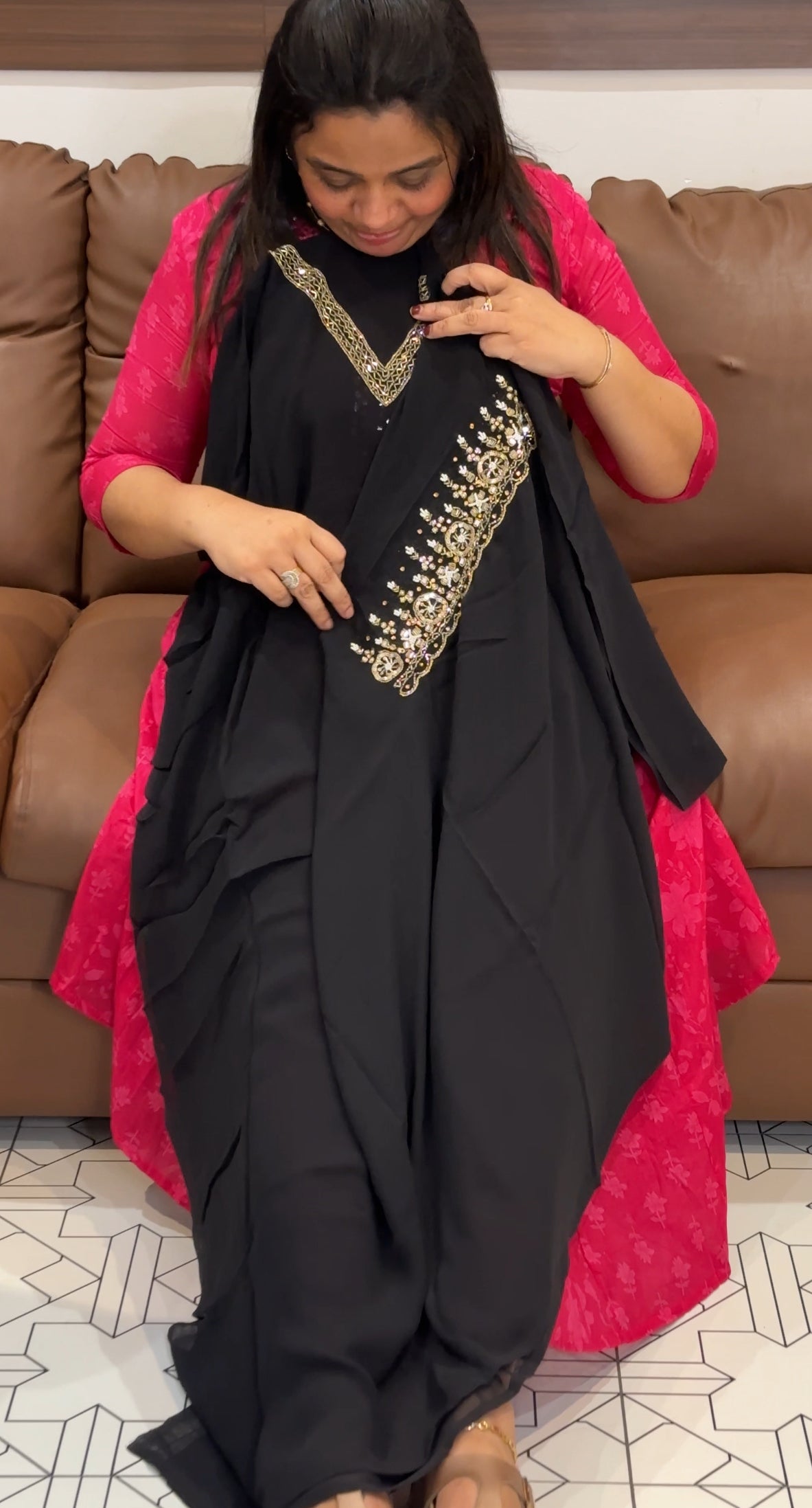 VISCOSE GEORGETTE UNSTITCHED SALWAR SUITS - IHA 27240