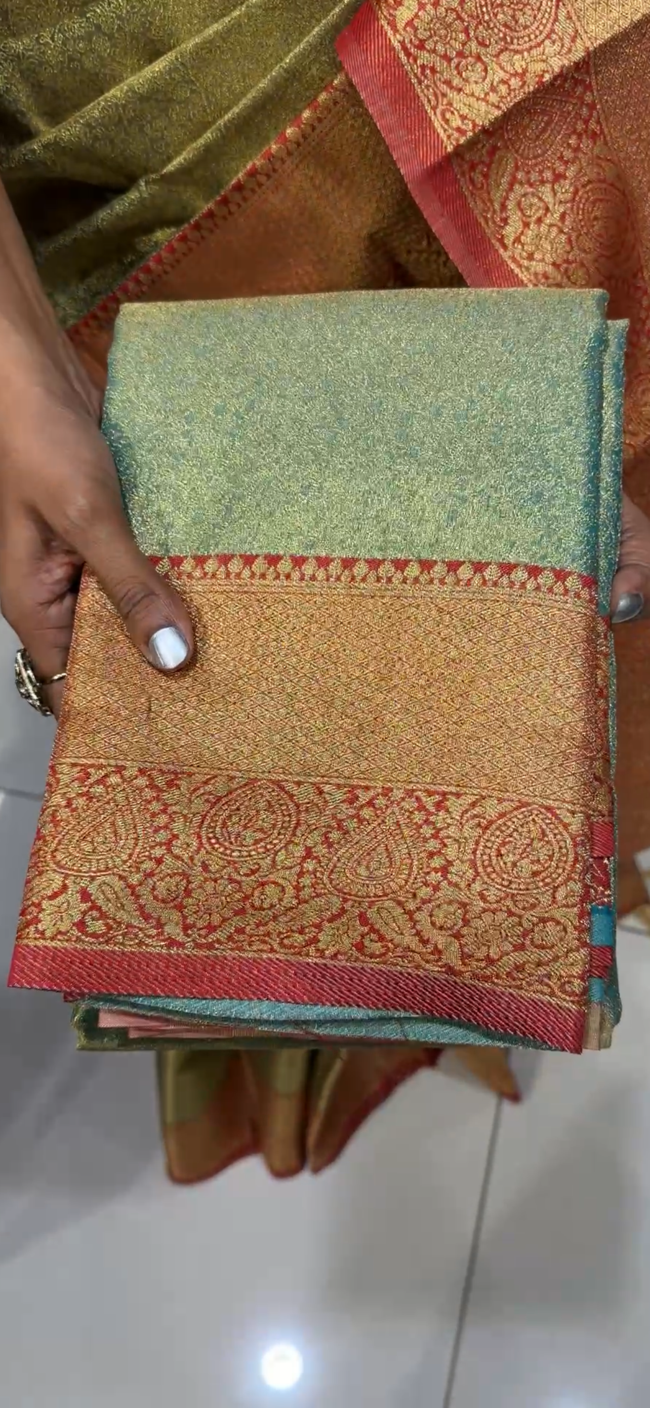 SEMI BROCADE SAREES - IHA 33514