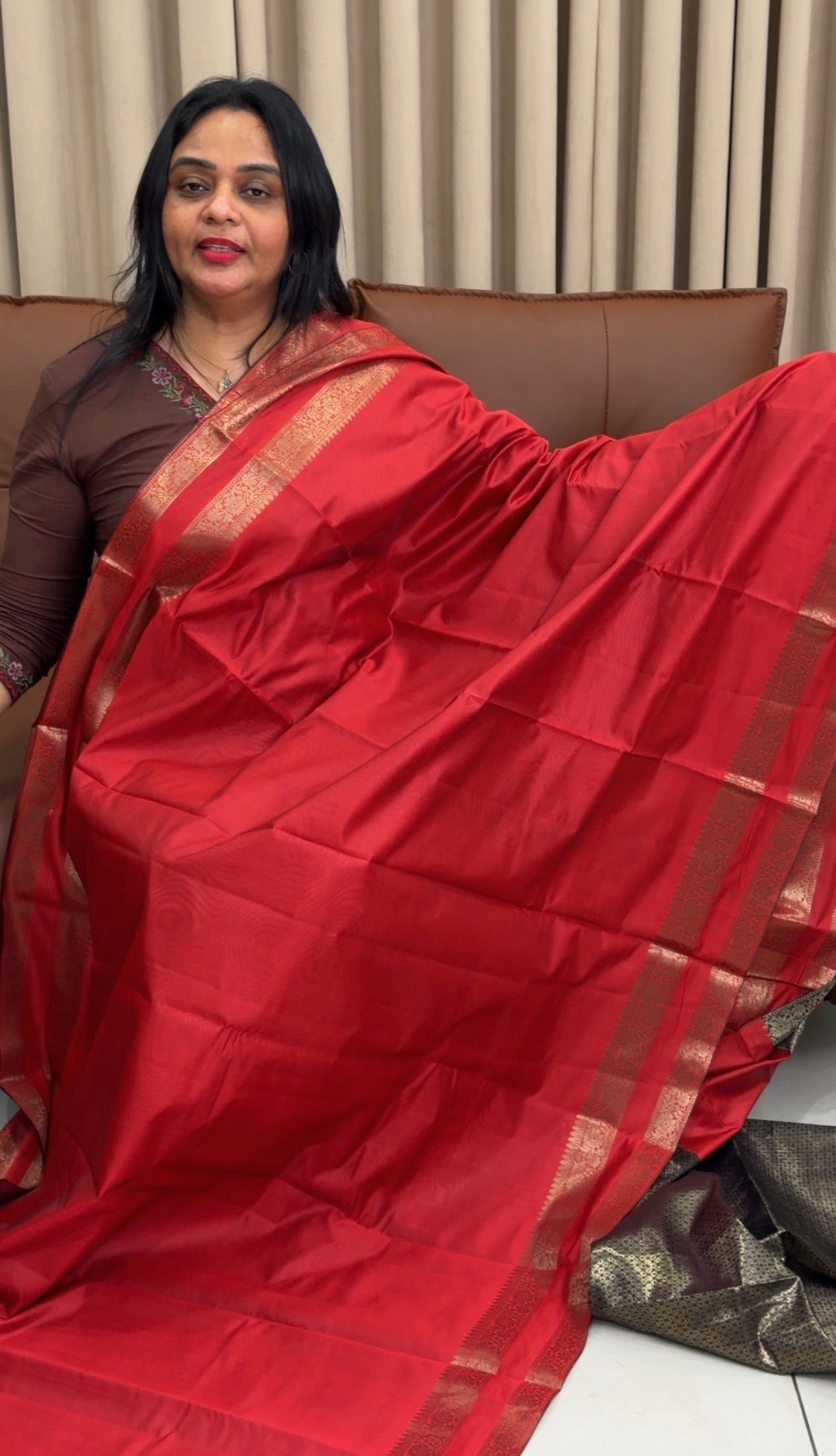 SEMI BANARASI SAREES - IHA 34231