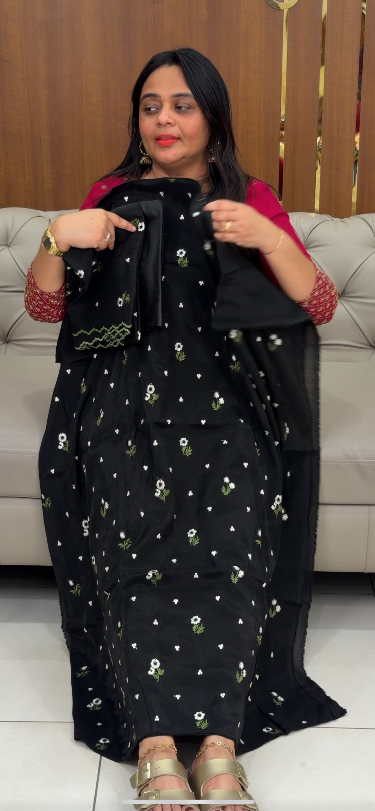 MUL CHANDERI UNSTITCHED SALWAR SUITS - IHA 29843