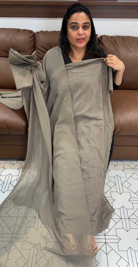 FAUX GEORGETTE UNSTITCHED SALWAR SUITS - IHA 27955