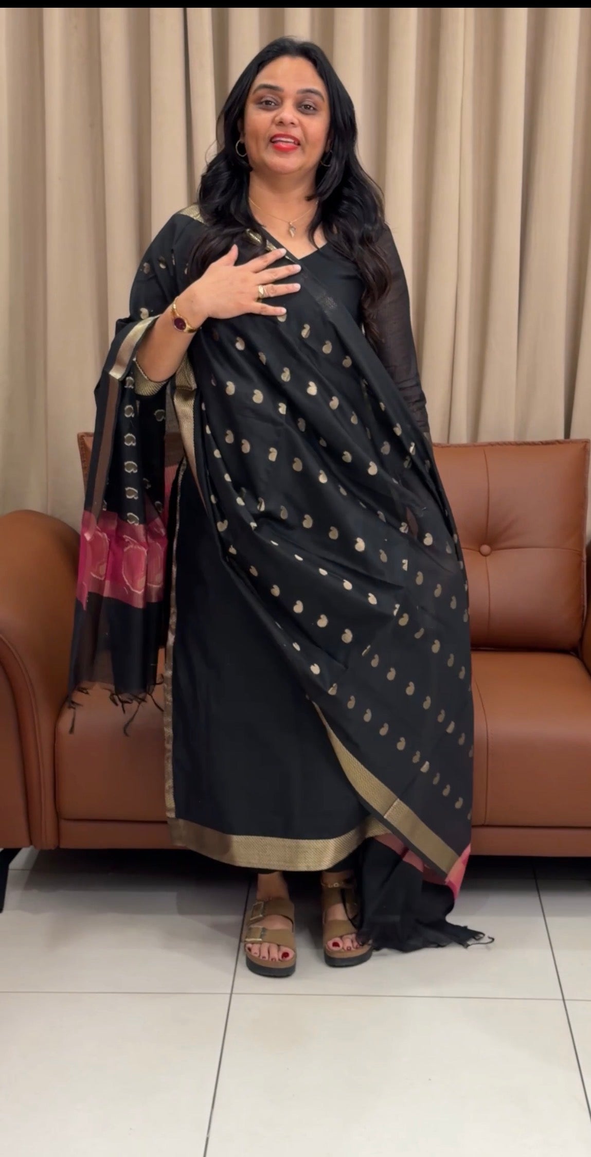 FORWARD MUL CHANDERI UNSTITCHED SALWAR SUITS - IHA 33339