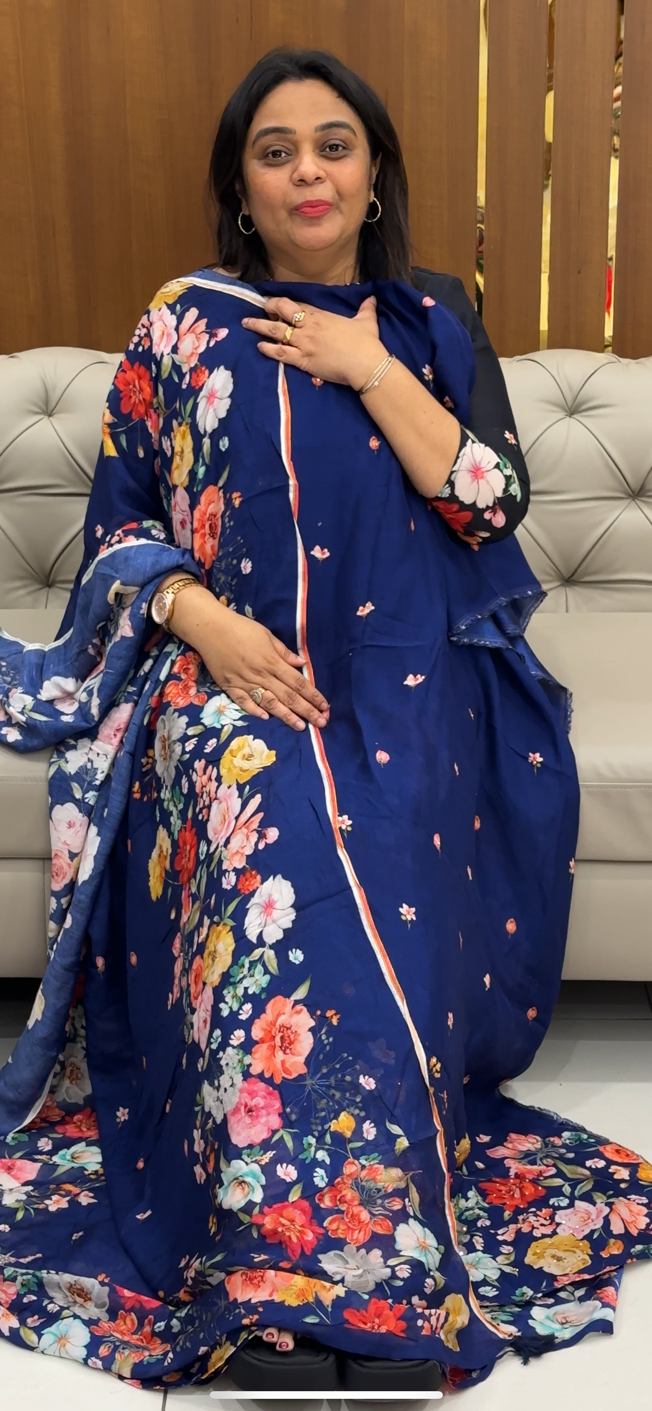 FORWARD CRAPE SILK ONSTITCHED SALWAR SUITS   - IHA 28667