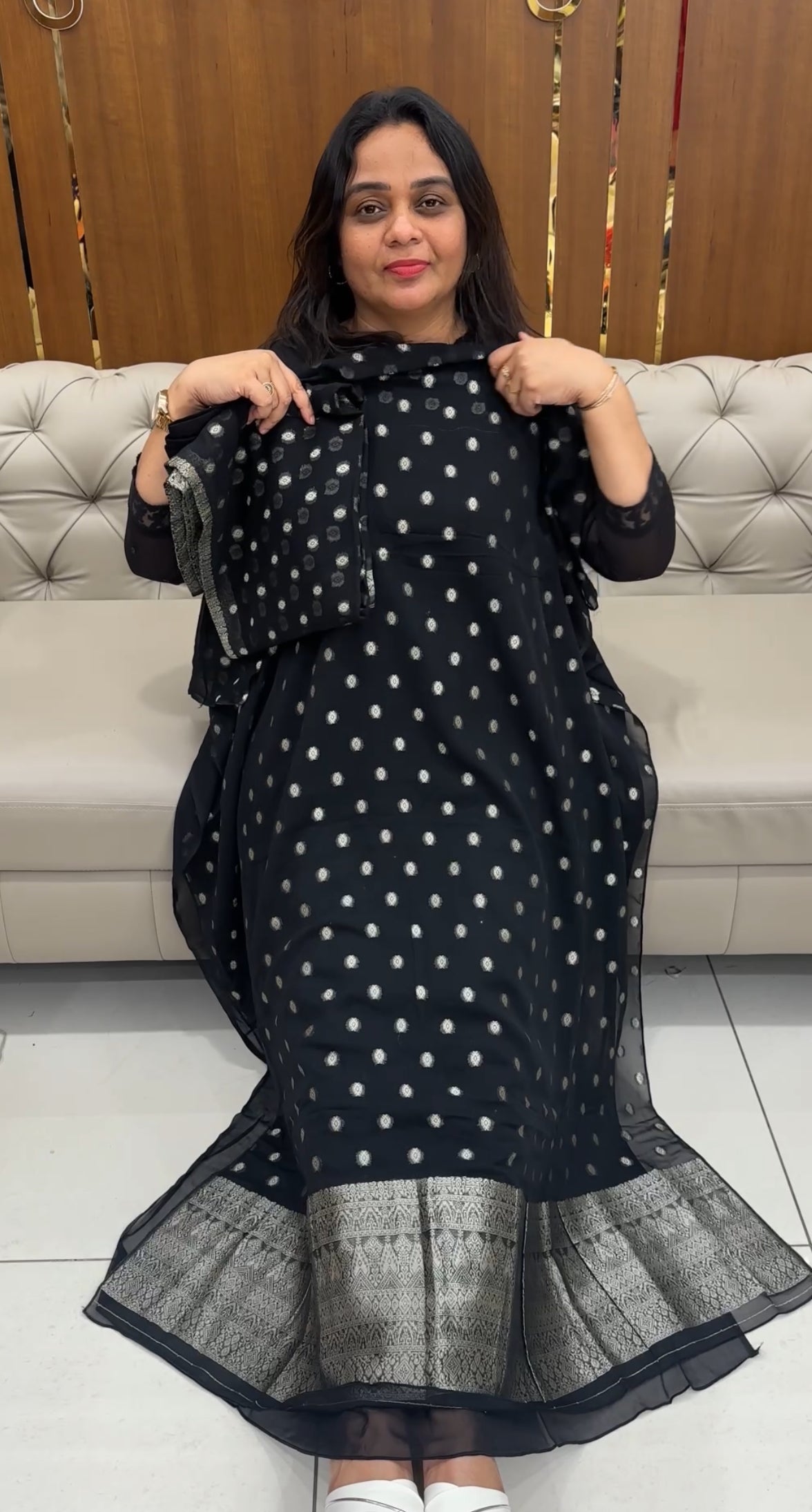 BANARASI UNSTITCHED SALWAR SUITS - IHA 28411