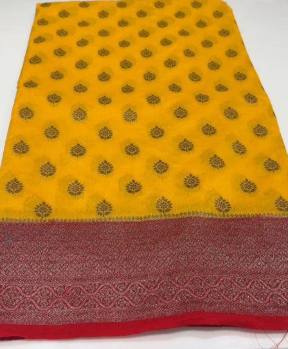 SEMI BANARASI SAREES - IHA 16795