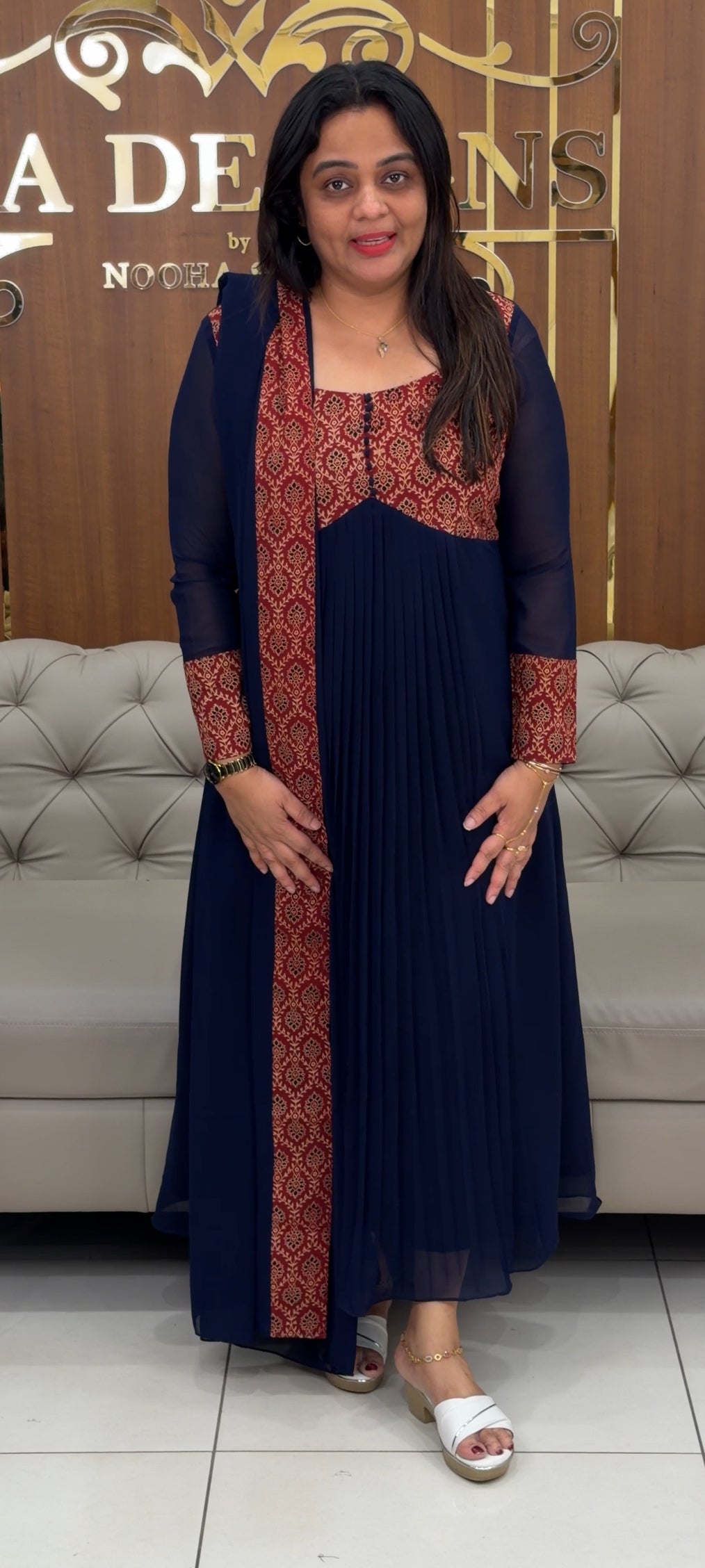 IHA'S IN-HOUSE GEORGETTE ALIYA CUT TOP AND DUPATTA - IHA 29494