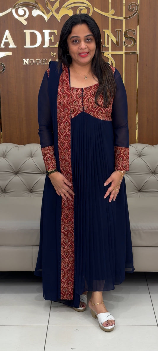 IHA'S IN-HOUSE GEORGETTE ALIYA CUT TOP AND DUPATTA - IHA 29494