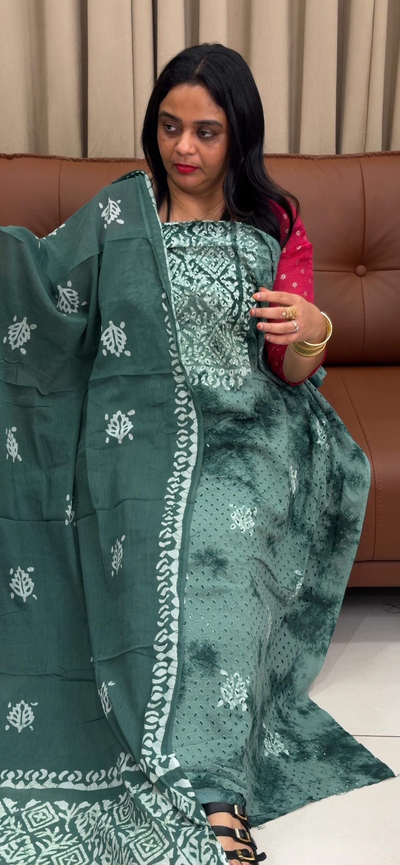COTTON HAKOBA UNSTITCHED SALWAR SUITS - IHA 34045