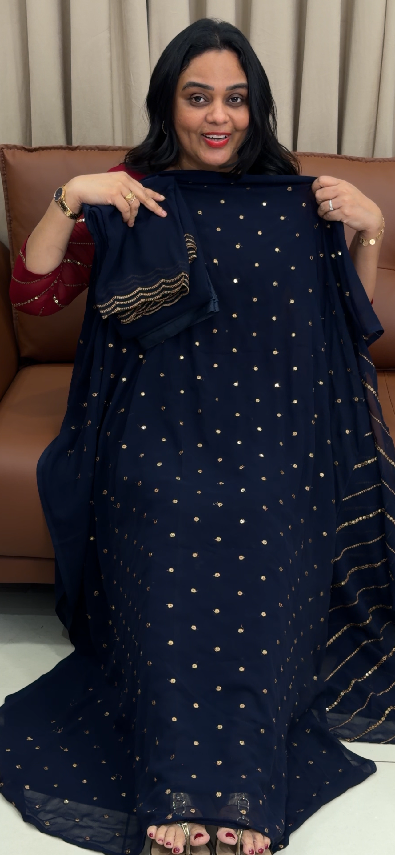 FAUX GEORGETTE UNSTITCHED SALWAR SUITS - IHA 33345