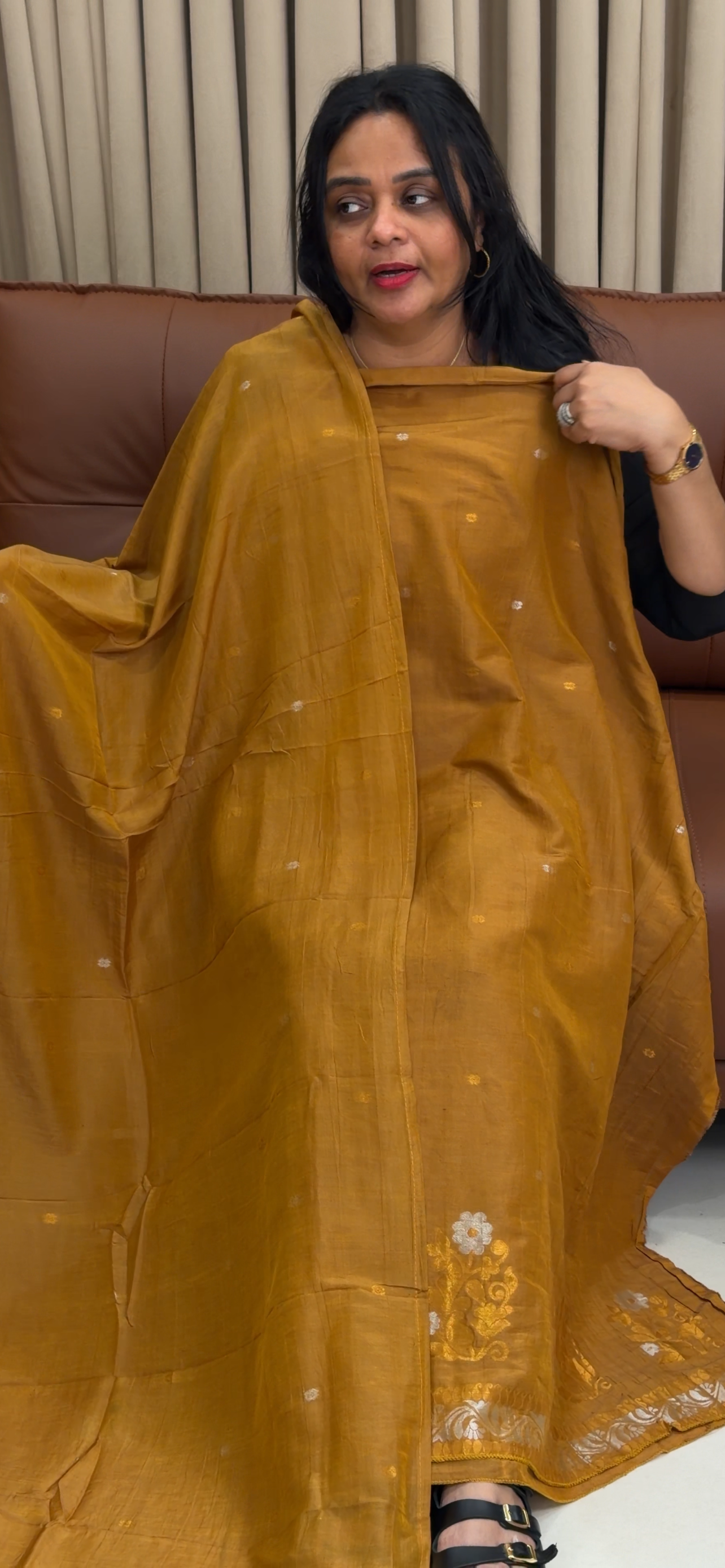 JAMDANI UNSTITCHED SALWAR SUITS - IHA 34599